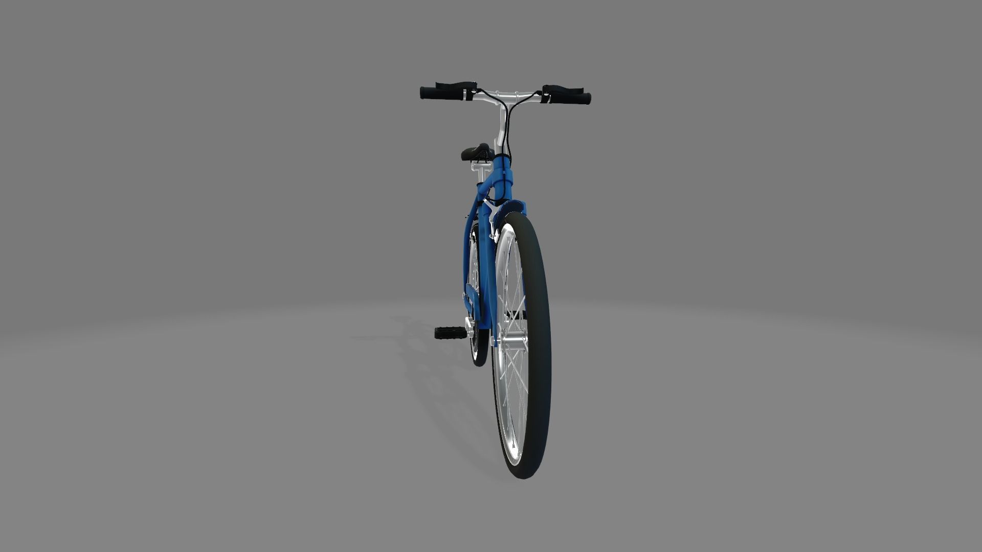 blue bicycle 3D model_5