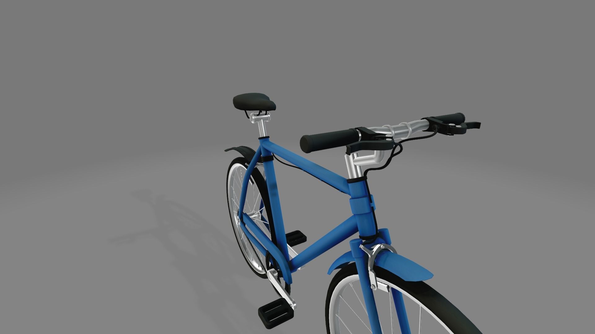 blue bicycle 3D model_6