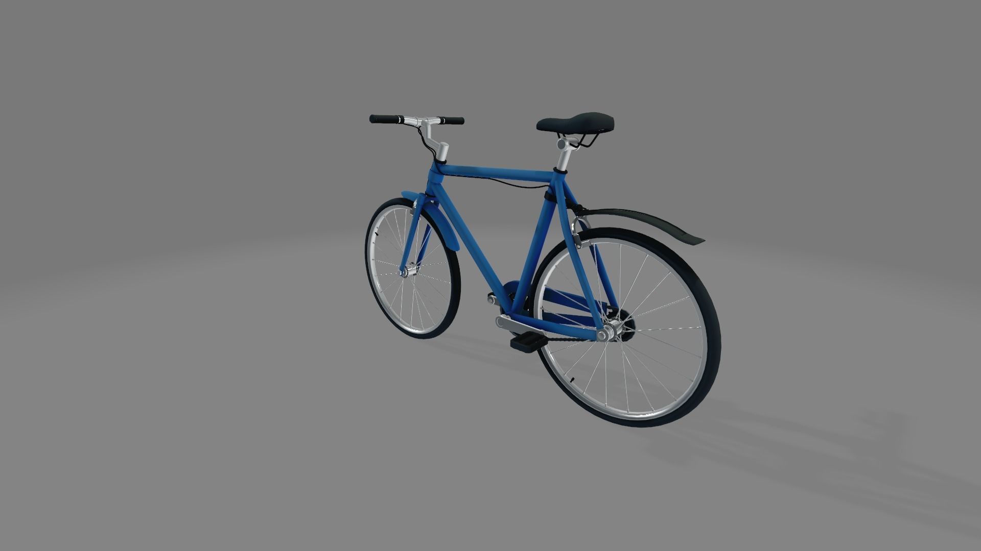 blue bicycle 3D model_3