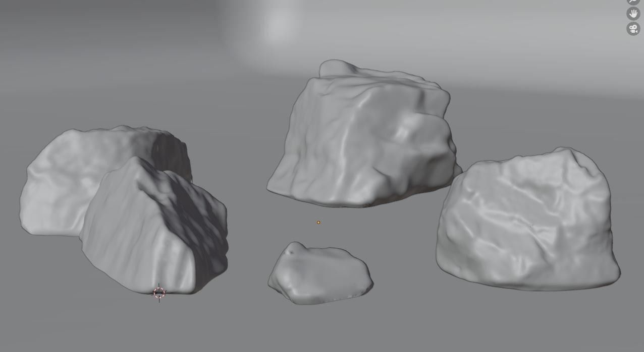 Rock Pack Beach Collection - 3 Photo-Scanned Low-Poly Stones Low-poly 3D model_6