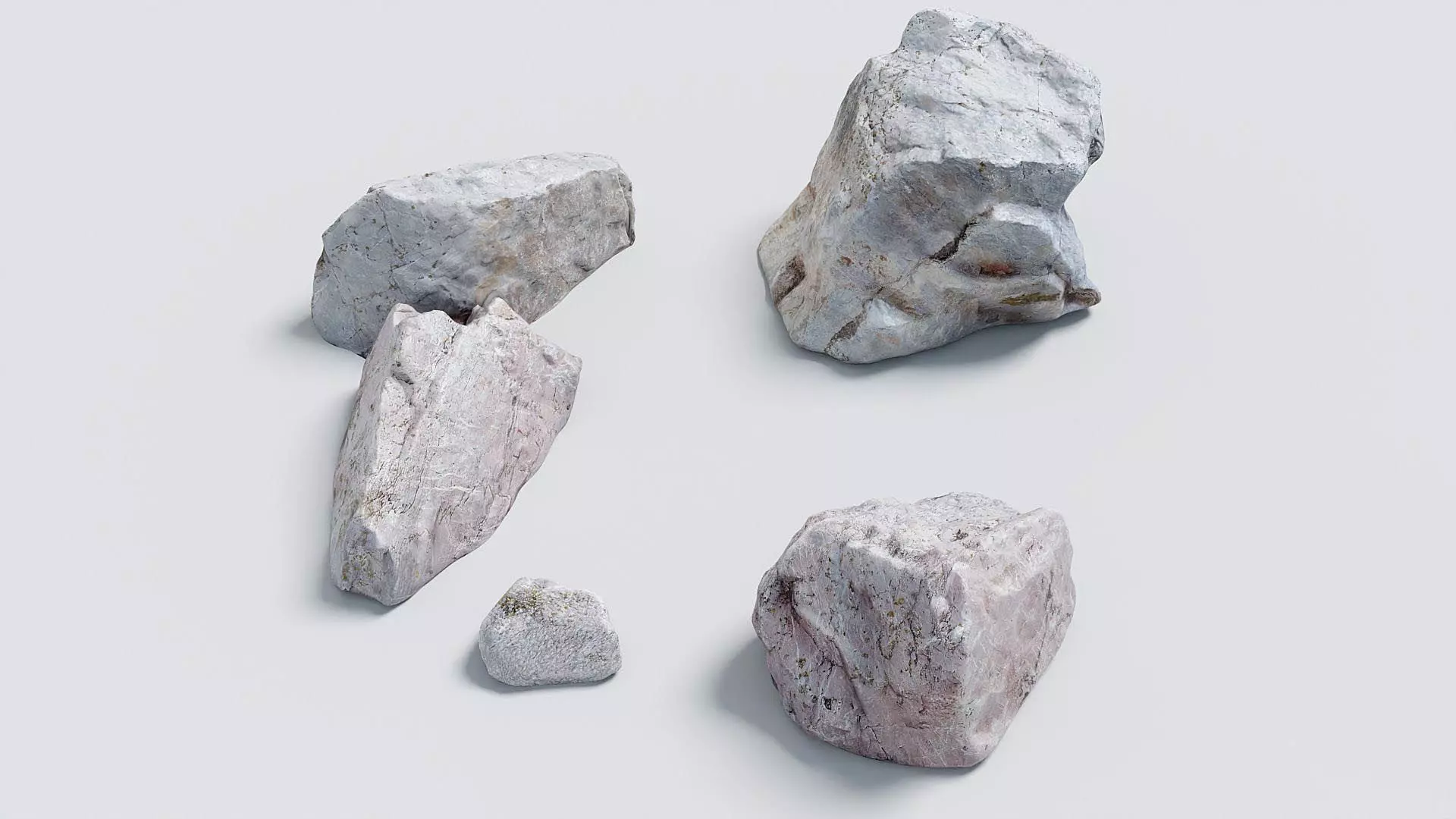 Rock Pack Beach Collection - 3 Photo-Scanned Low-Poly Stones Low-poly 3D model_0