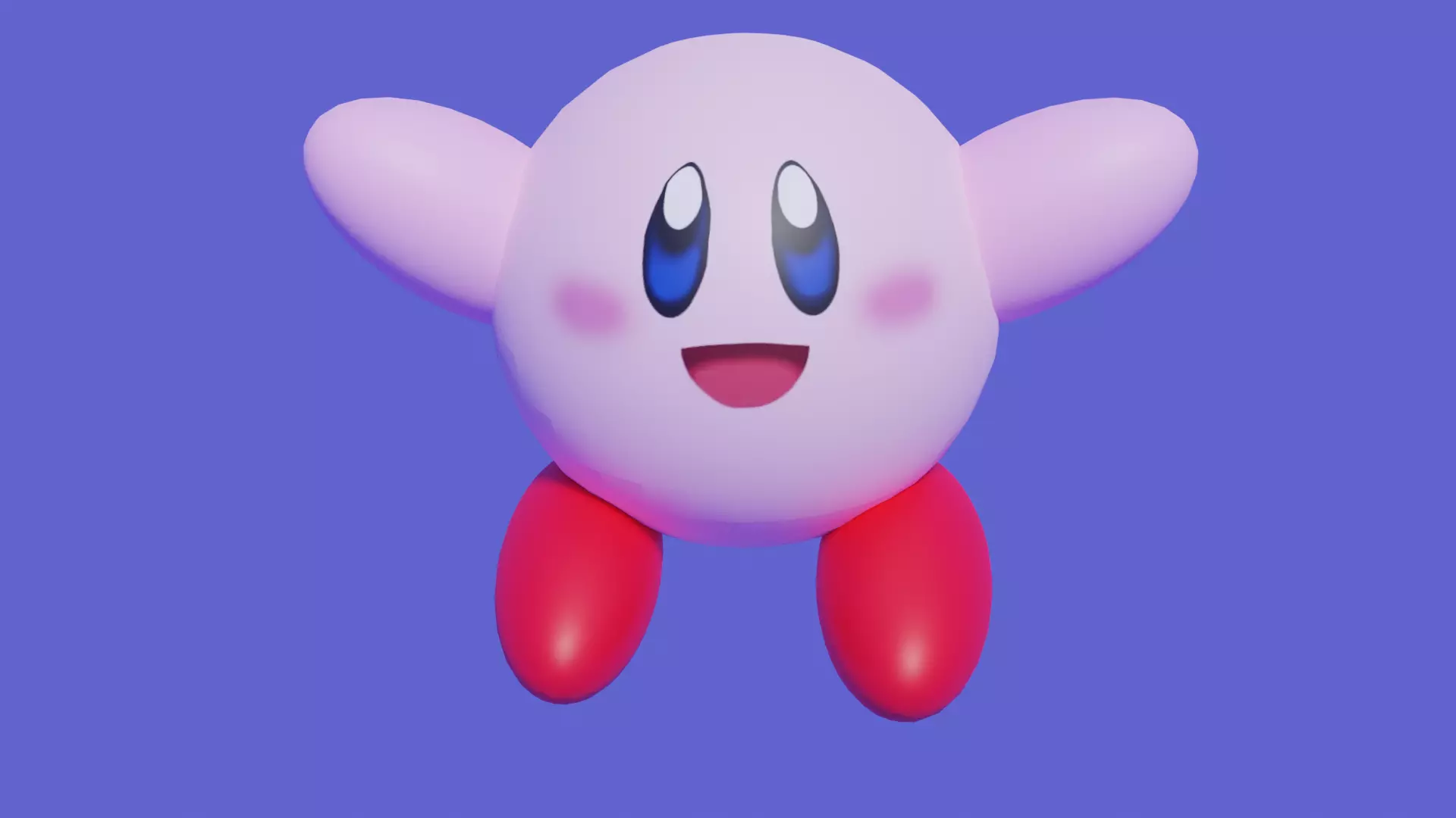 kirby Low-poly 3D model_0