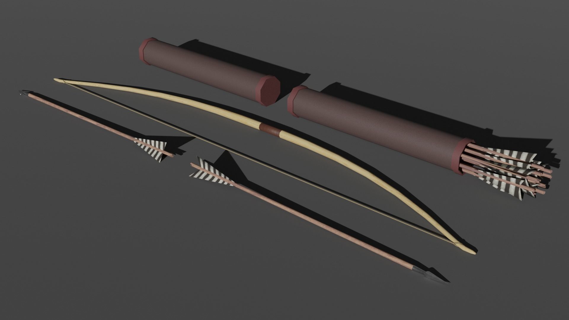 Longbow Low-poly 3D model_2