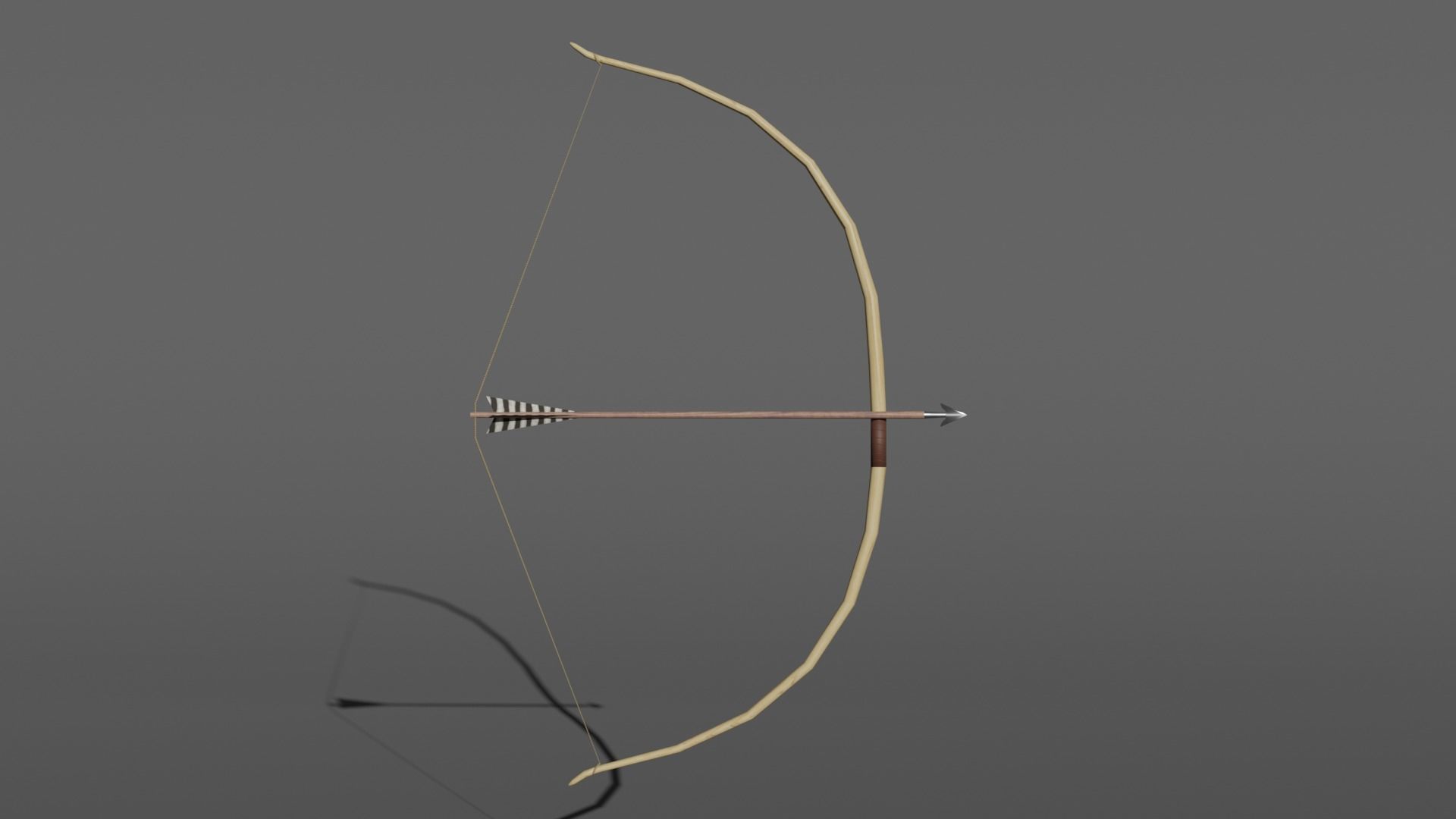 Longbow Low-poly 3D model_16