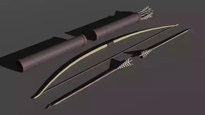 Longbow Low-poly 3D model