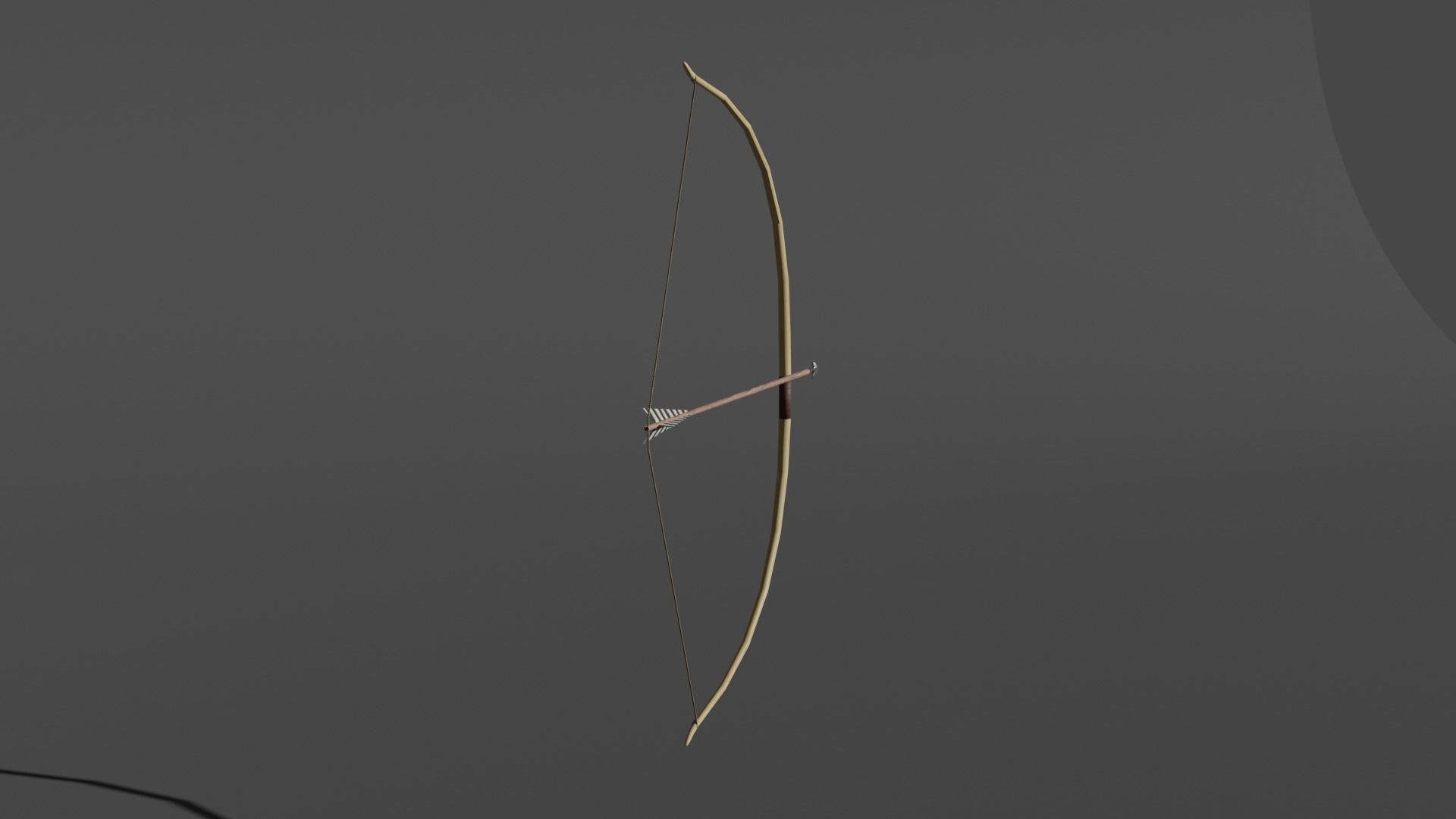 Longbow Low-poly 3D model_17
