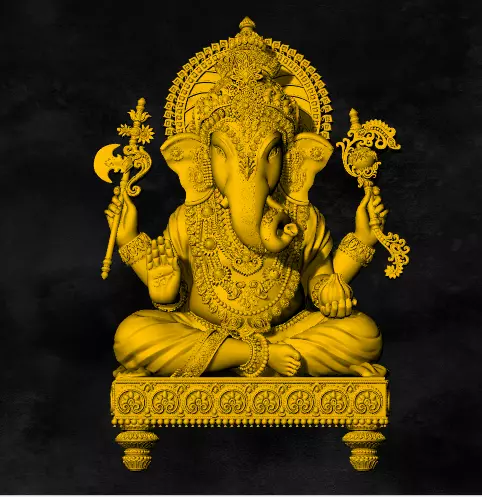 ganesha 3 locket 3D print model_0