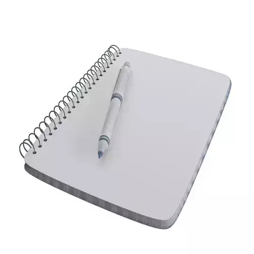 Notebook with a pen