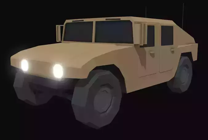 Humvee Low Poly military vehicle