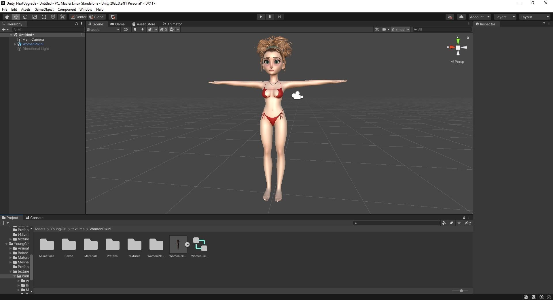 Woman Bikini Rigged Character HQ Low-poly 3D model_29