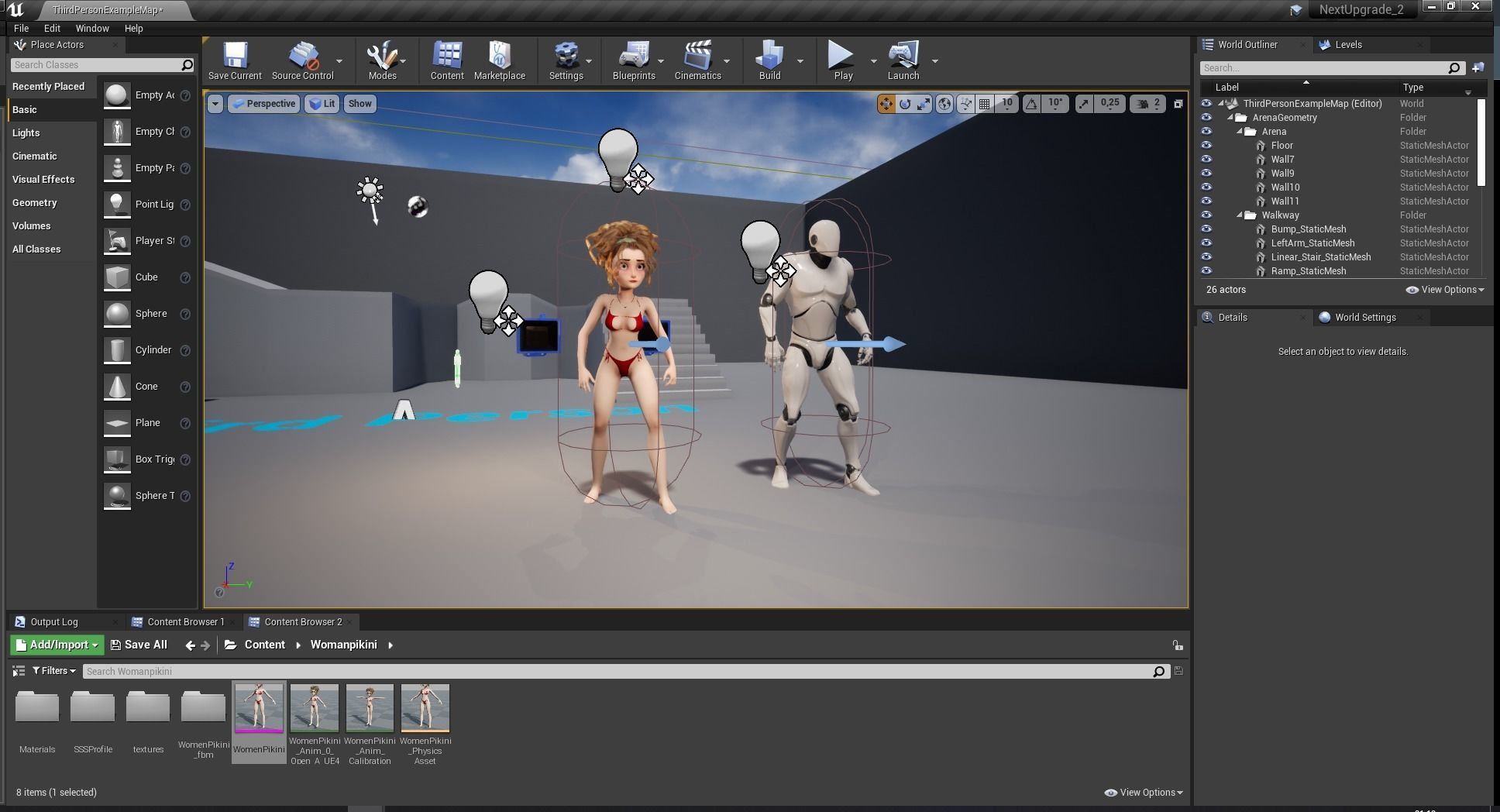 Woman Bikini Rigged Character HQ Low-poly 3D model_18