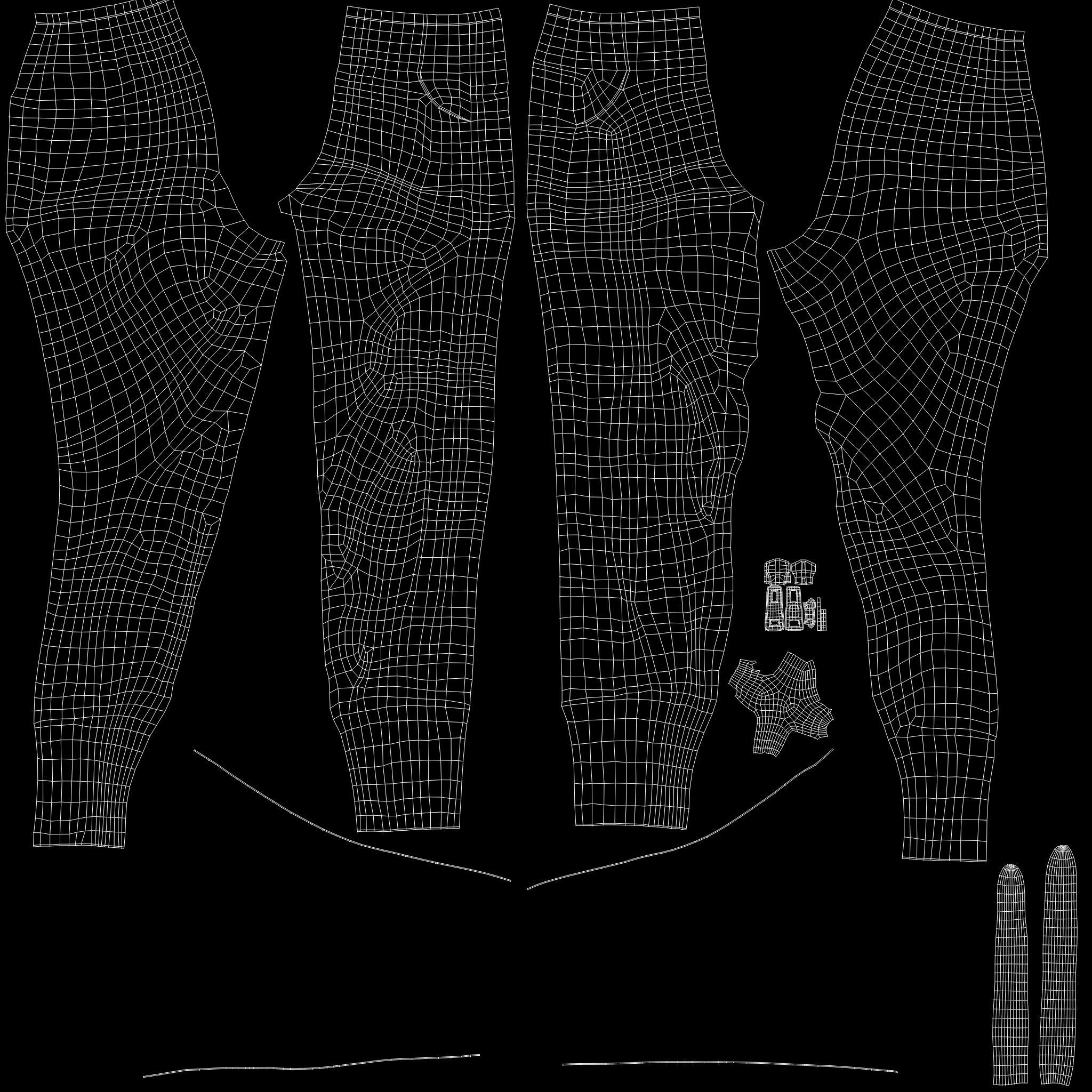 Female Hip-Hop Sports Outfit Low-poly 3D model_10