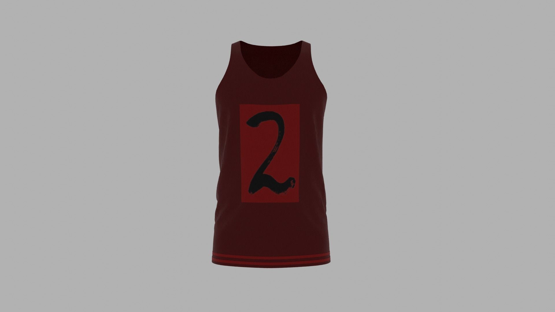 Tank Top Low-poly 3D model_1
