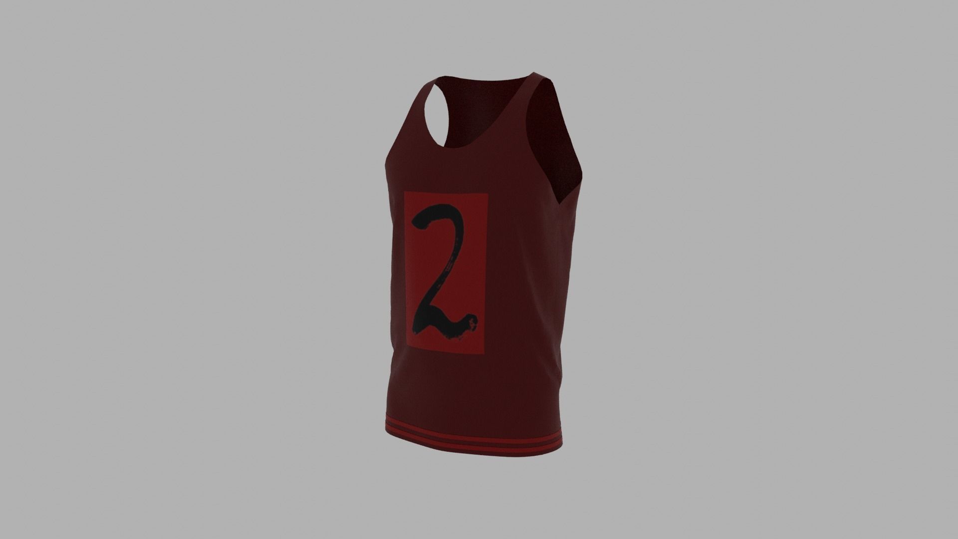 Tank Top Low-poly 3D model_2