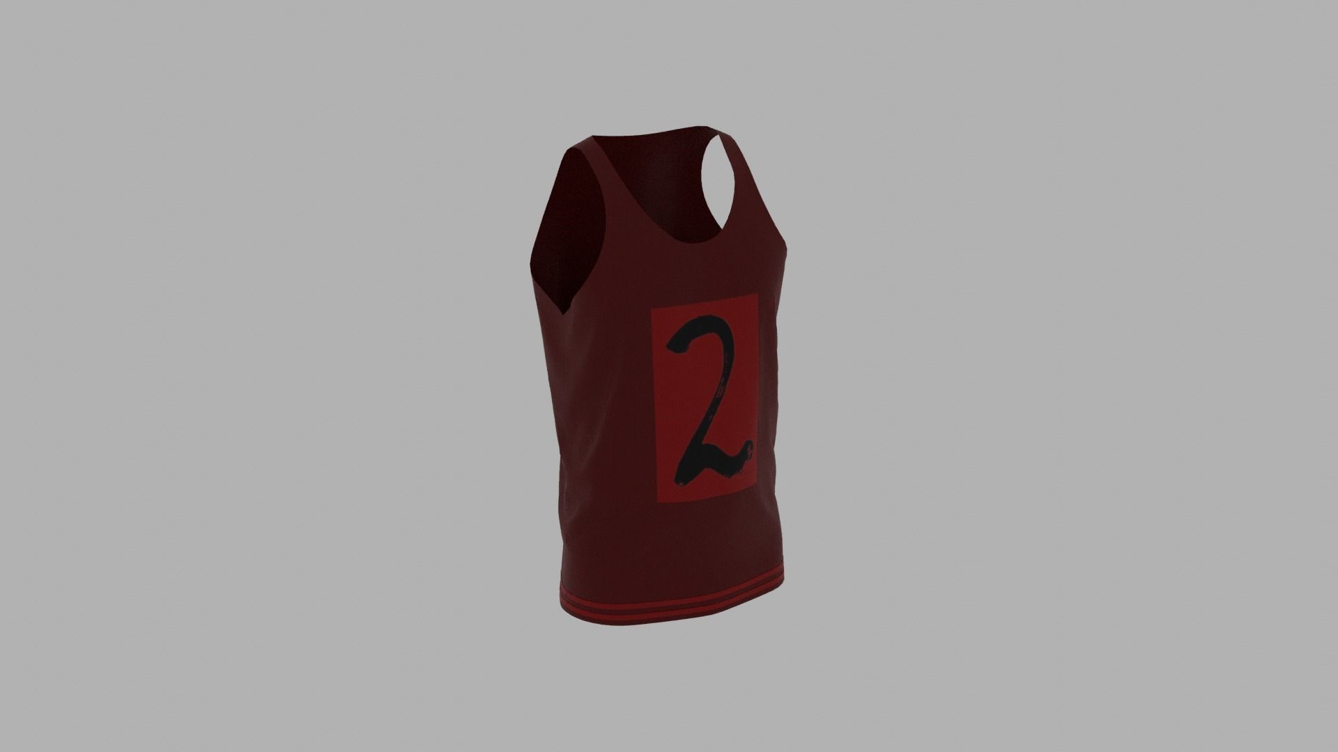 Tank Top Low-poly 3D model_4
