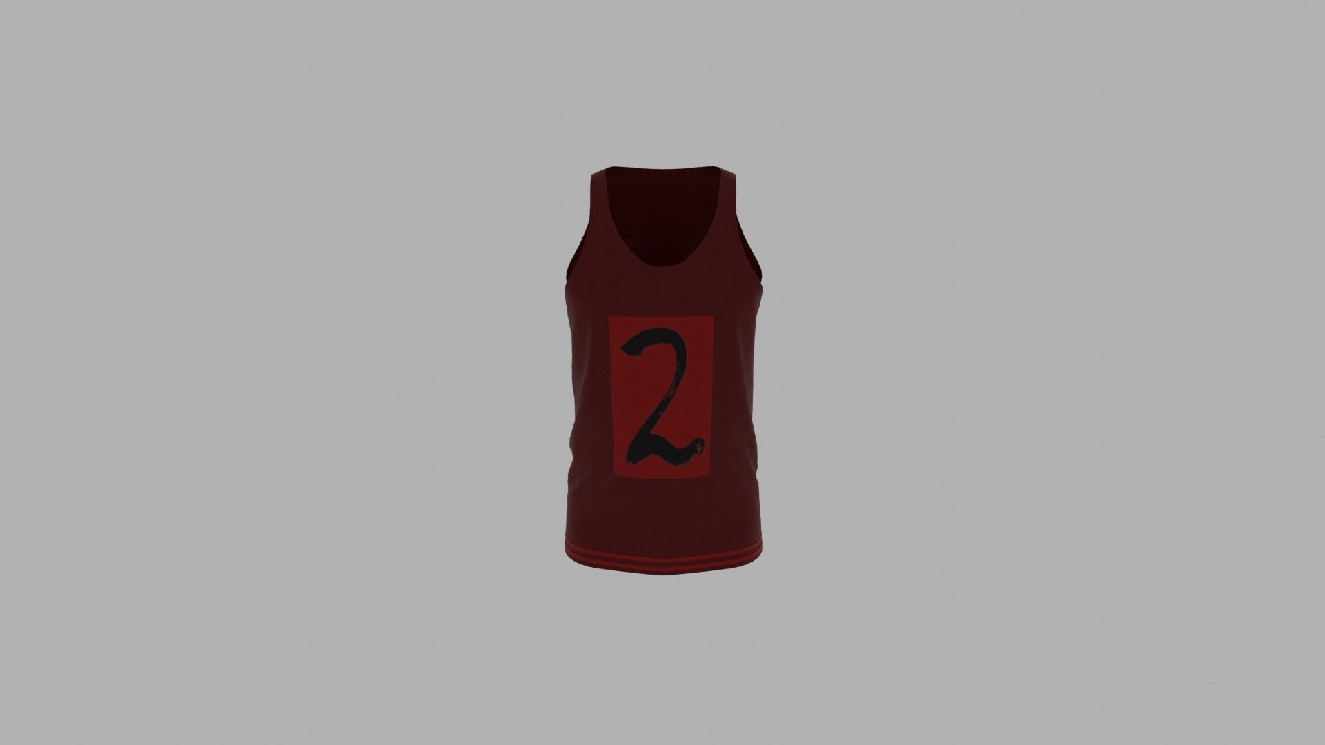 Tank Top Low-poly 3D model_5