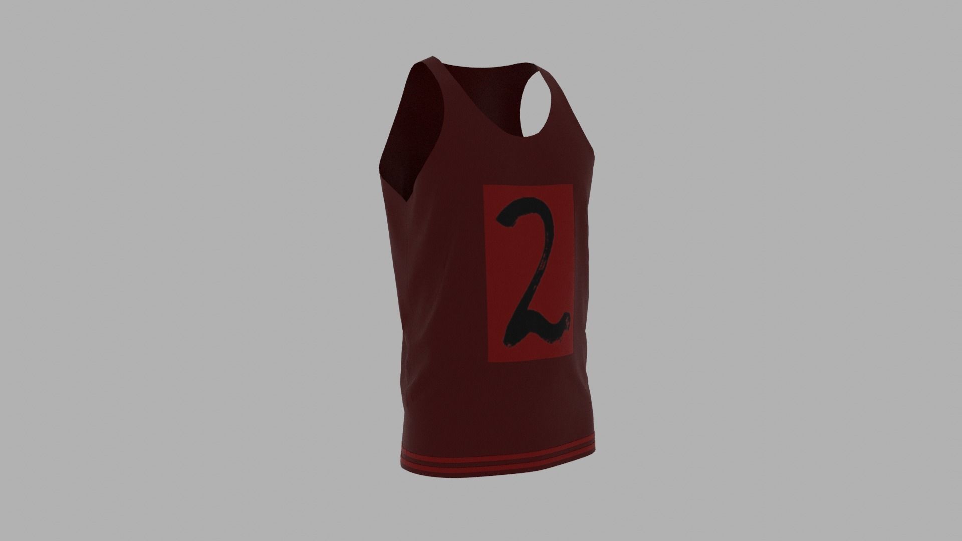 Tank Top Low-poly 3D model_3