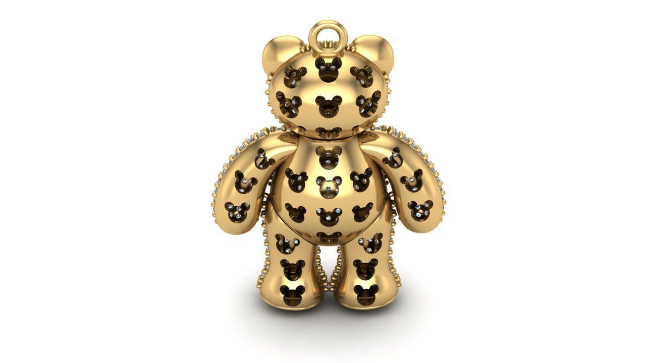 DIJE OSO  TEDDY ESCUALIZABLE-TEDDY BEAR-PENDANT 3D print model_4