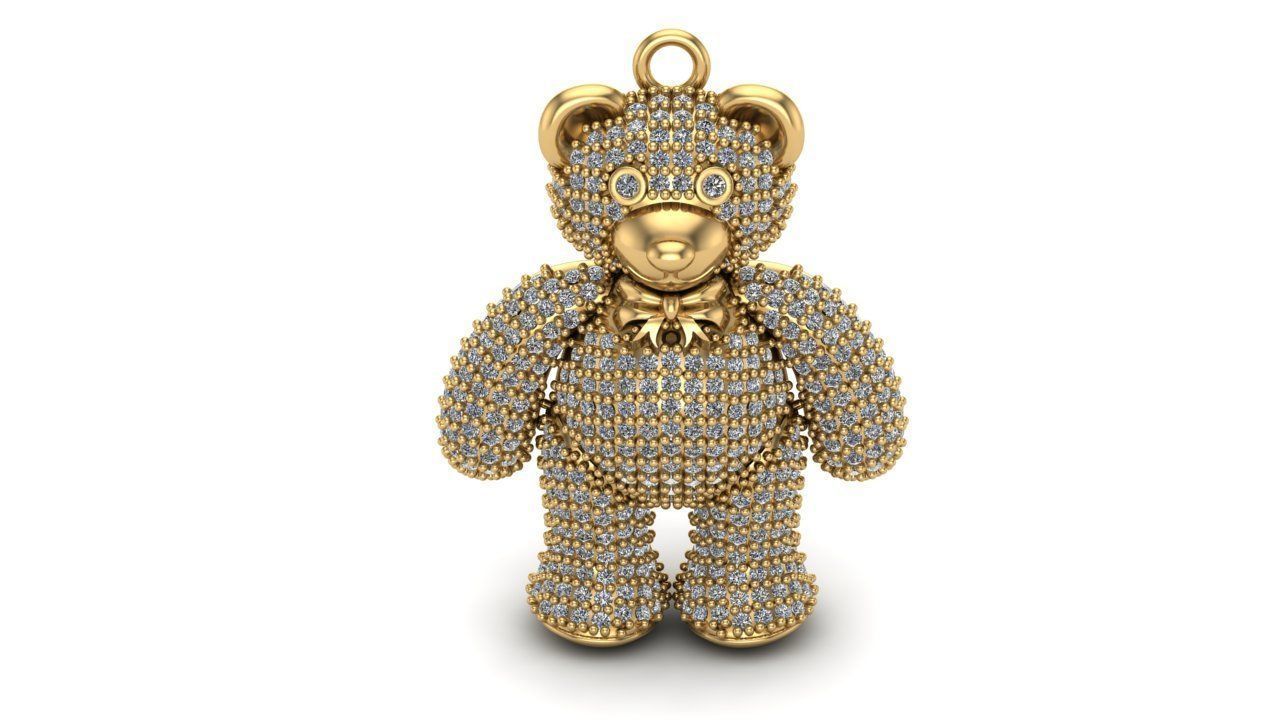 DIJE OSO  TEDDY ESCUALIZABLE-TEDDY BEAR-PENDANT 3D print model_1