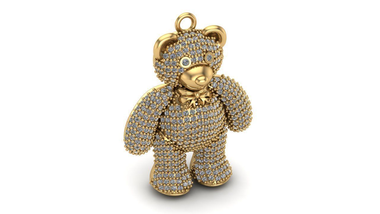 DIJE OSO  TEDDY ESCUALIZABLE-TEDDY BEAR-PENDANT 3D print model_2
