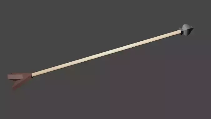 Low Poly Arrow wooden stick