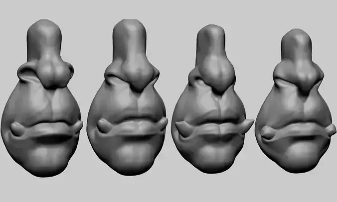 Creature Lip Model with Different Types