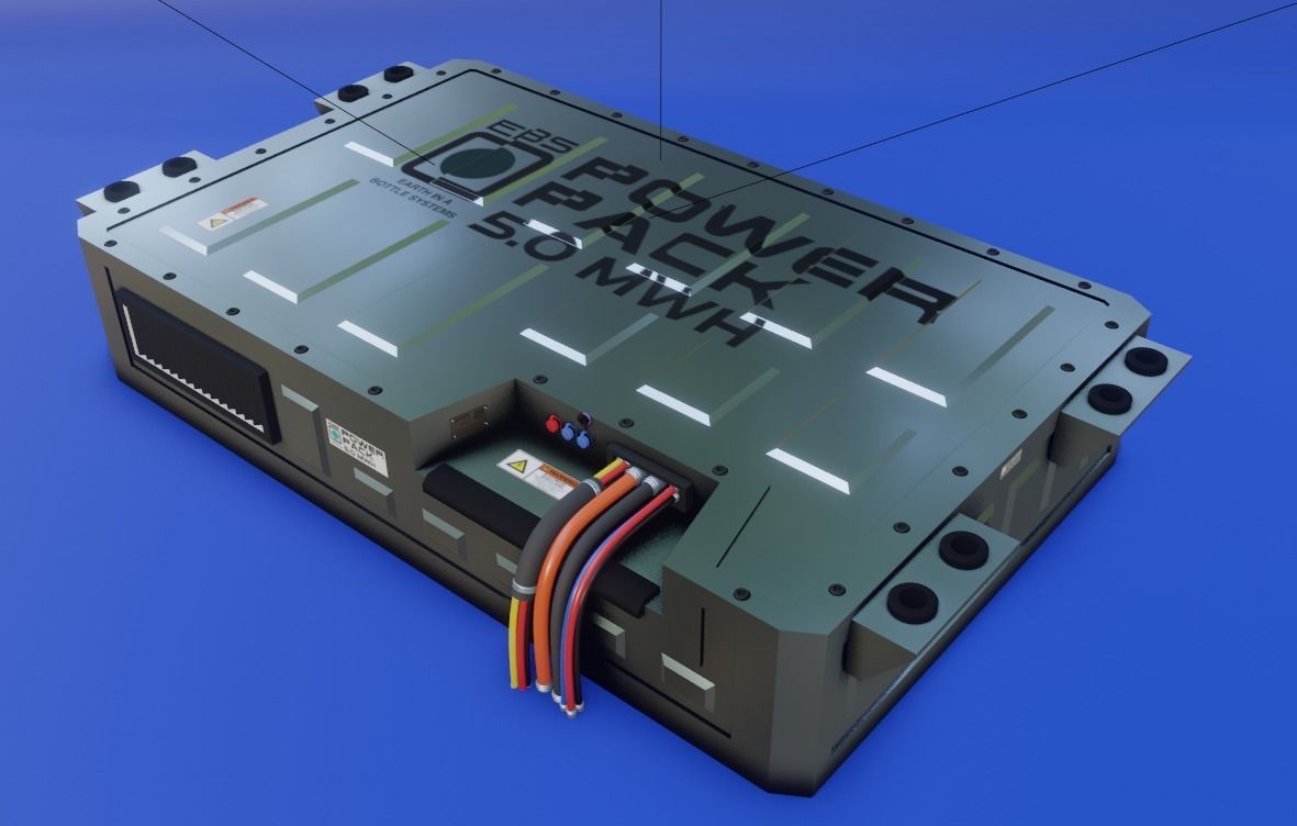 Battery Power Pack for Mars Rover 3D model_11