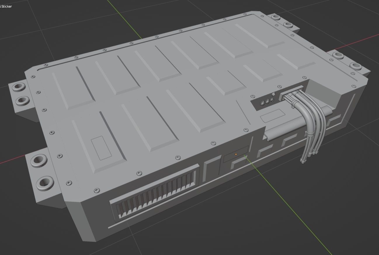 Battery Power Pack for Mars Rover 3D model_9