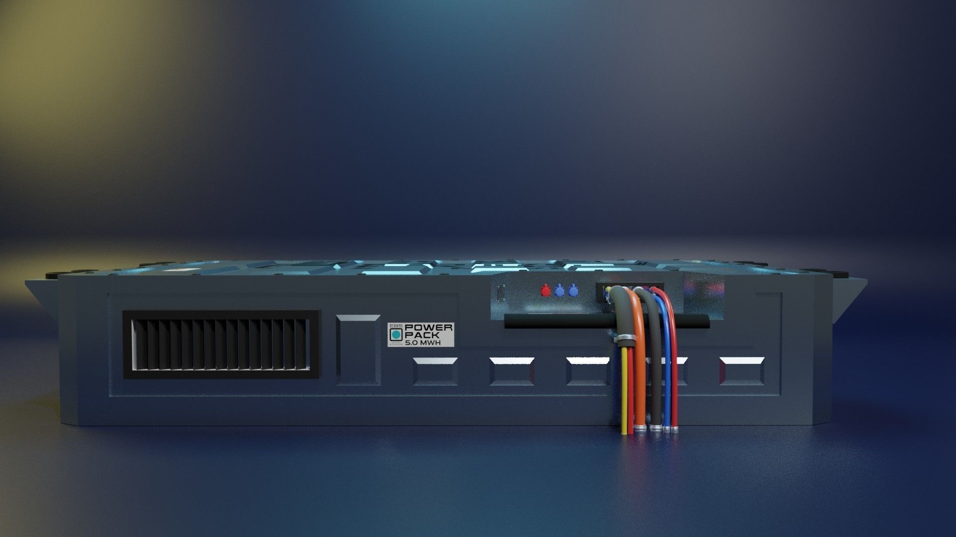 Battery Power Pack for Mars Rover 3D model_1