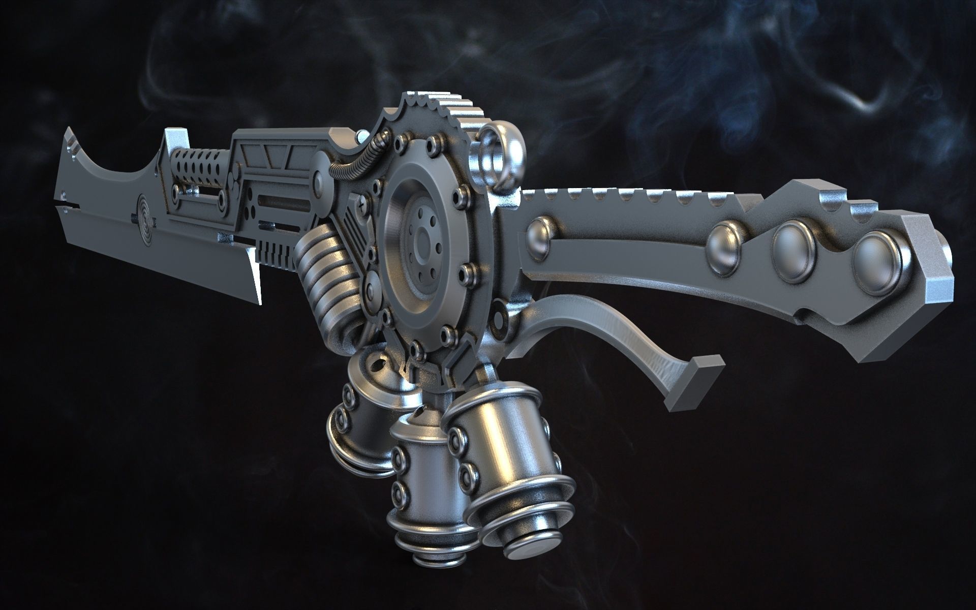 sword steampunk 2 gear 3D print model 3D print model 3D print model_9