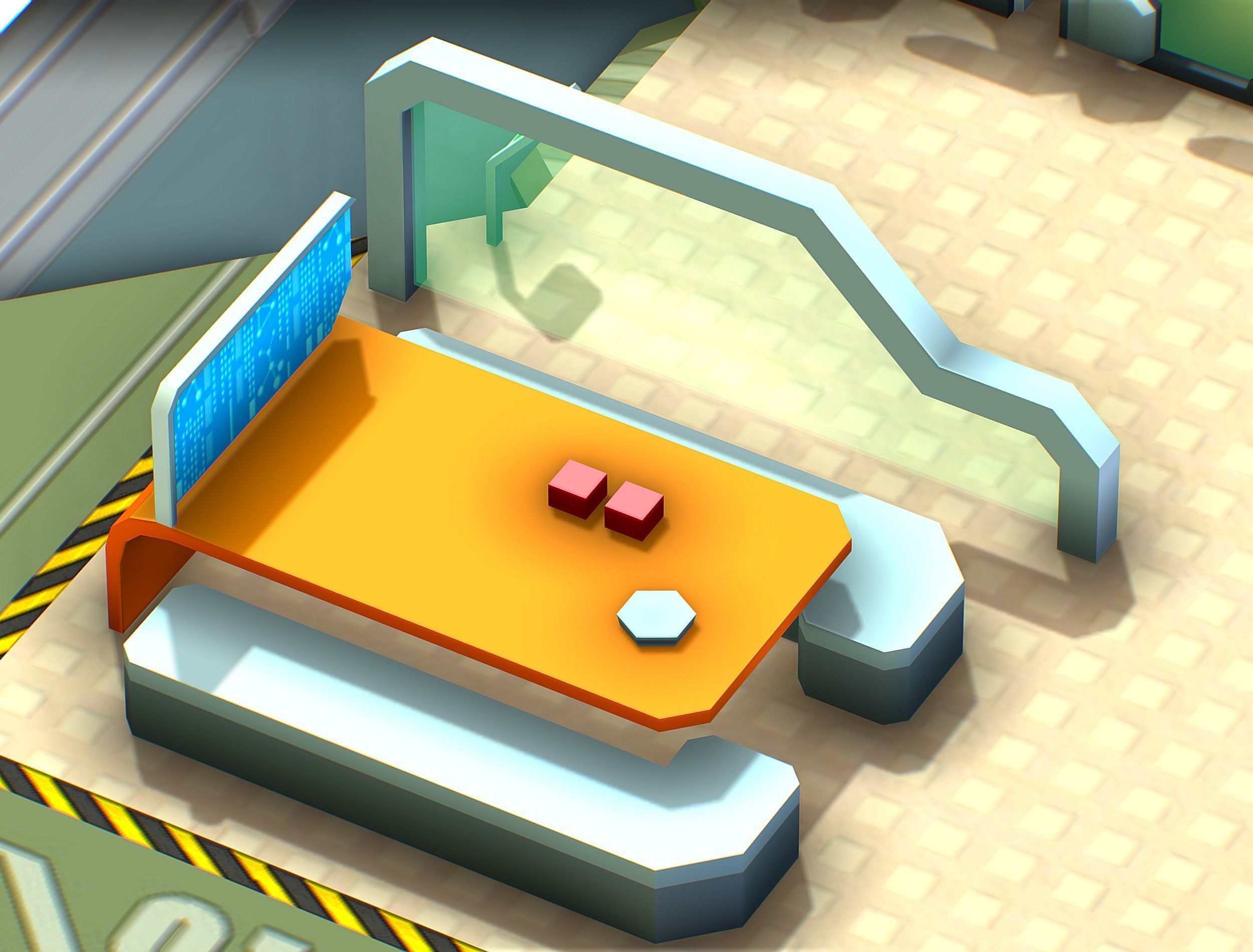 isometrical recreation room barrack hospital 1 Low-poly 3D model_14