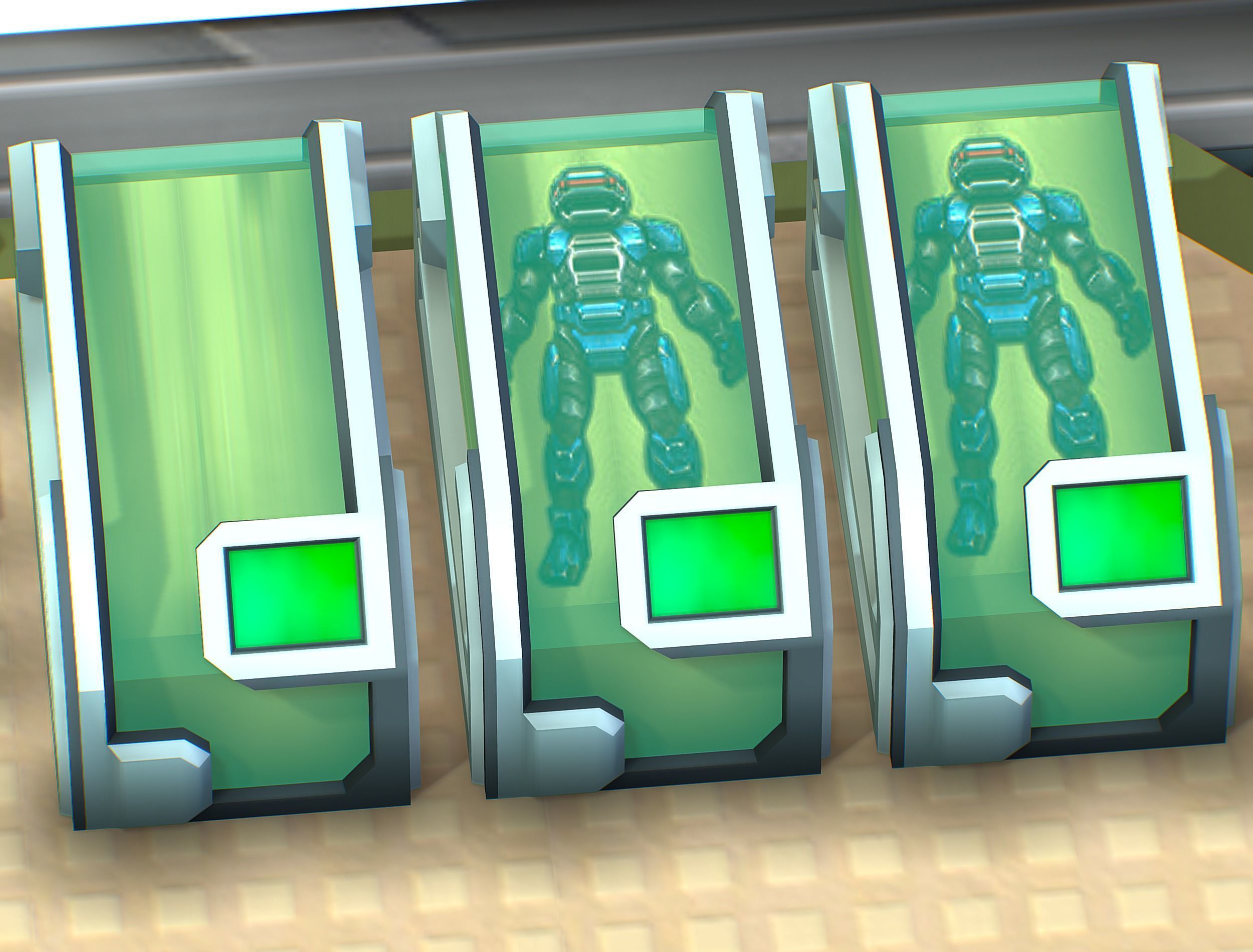 isometrical recreation room barrack hospital 1 Low-poly 3D model_13