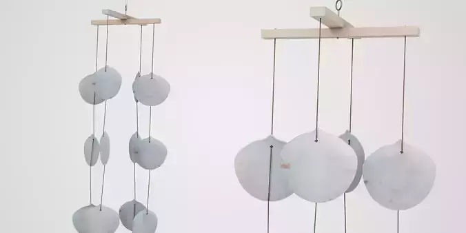 Sea Shell Wind Chime Low-poly 3D model