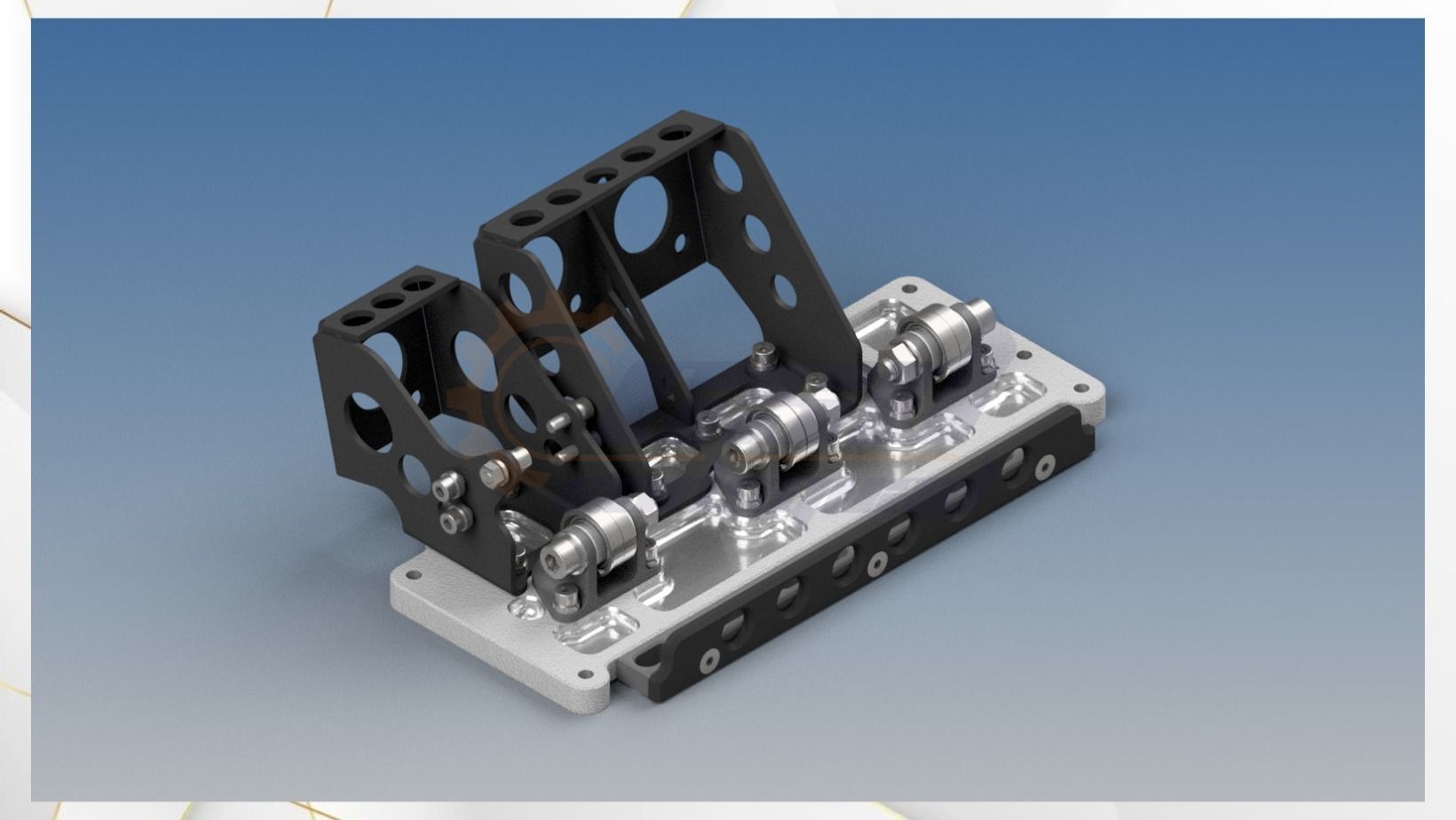 Pedaliera auto racing 3D model_1