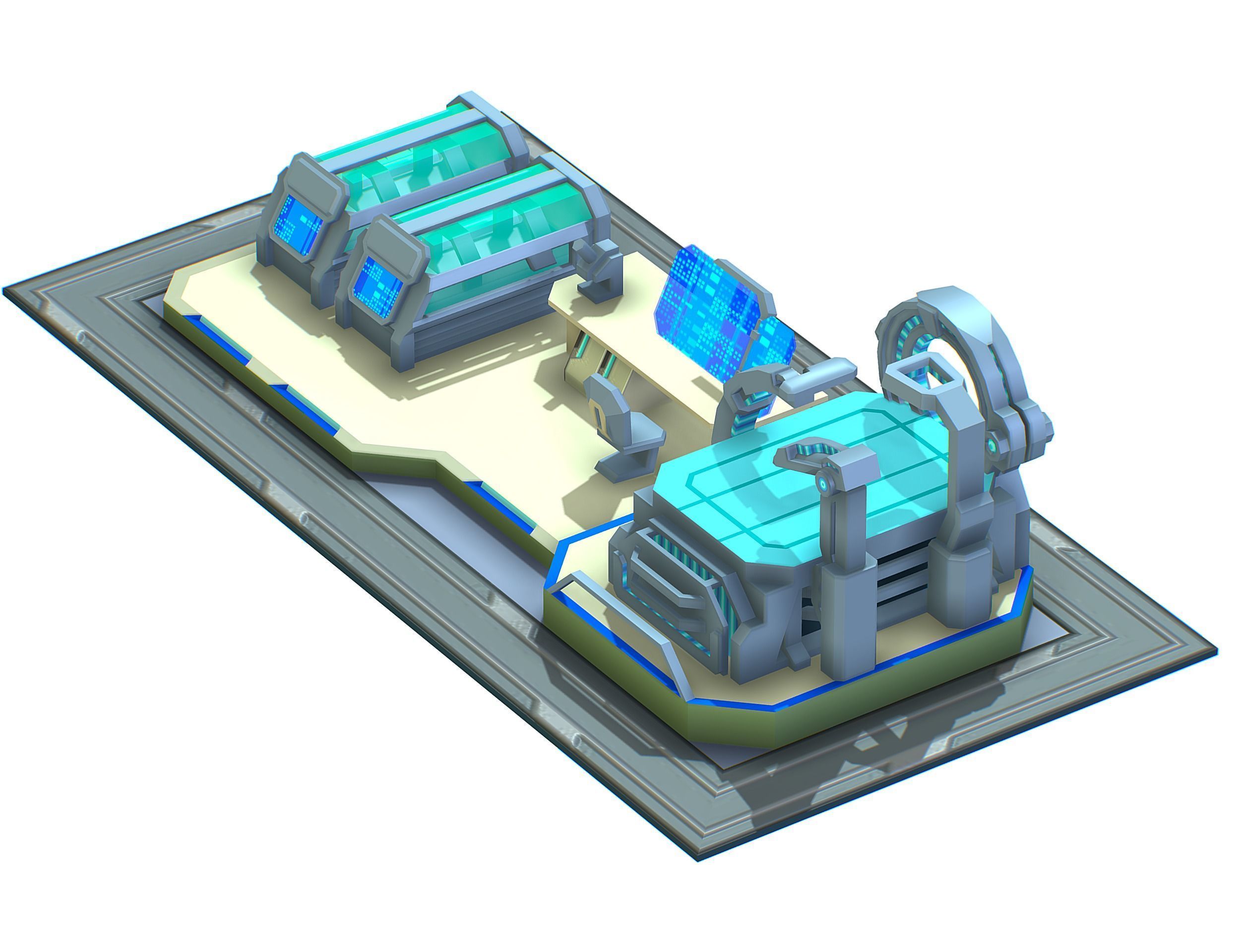 isometrical medical room hospital 02 Low-poly 3D model_14
