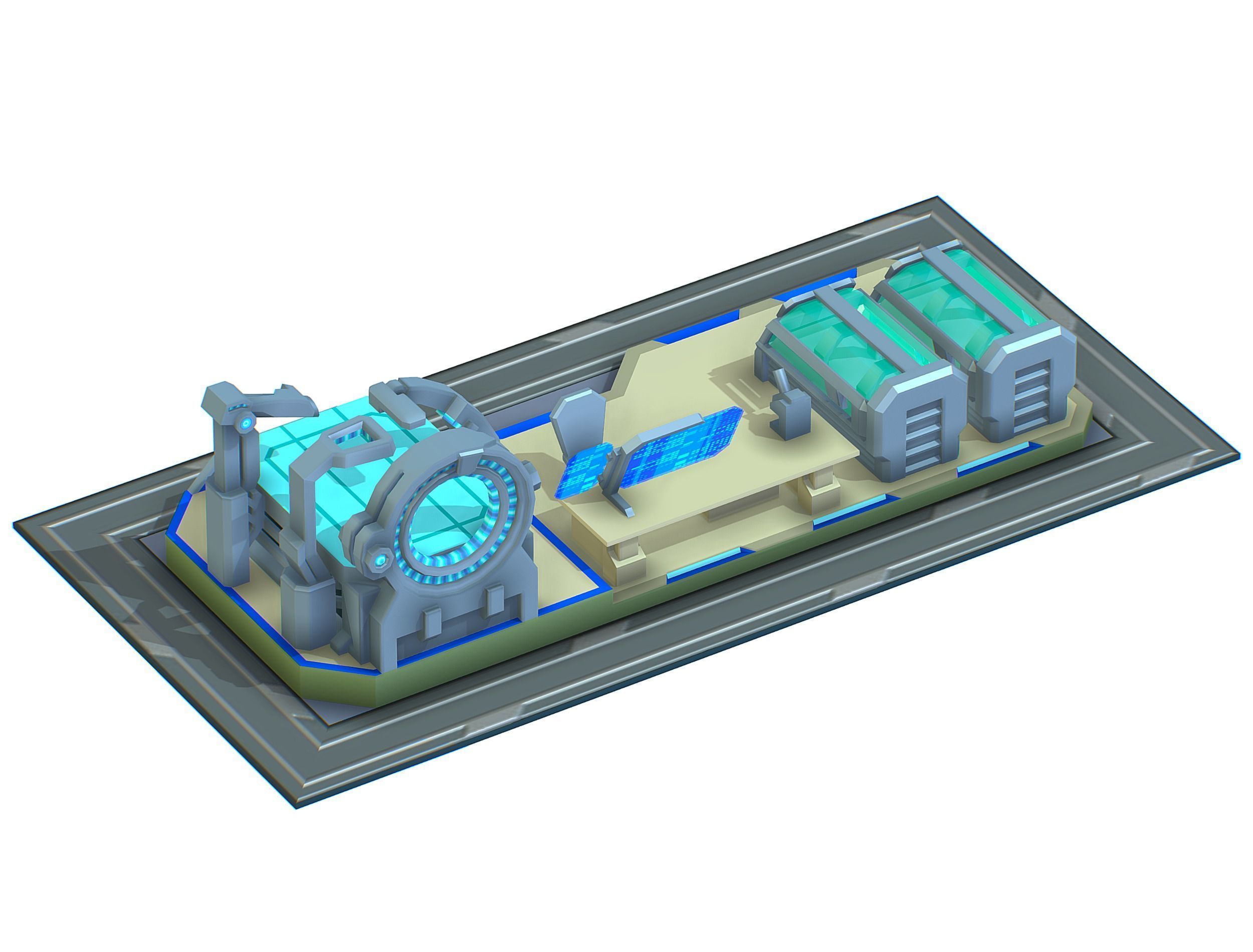 isometrical medical room hospital 02 Low-poly 3D model_10