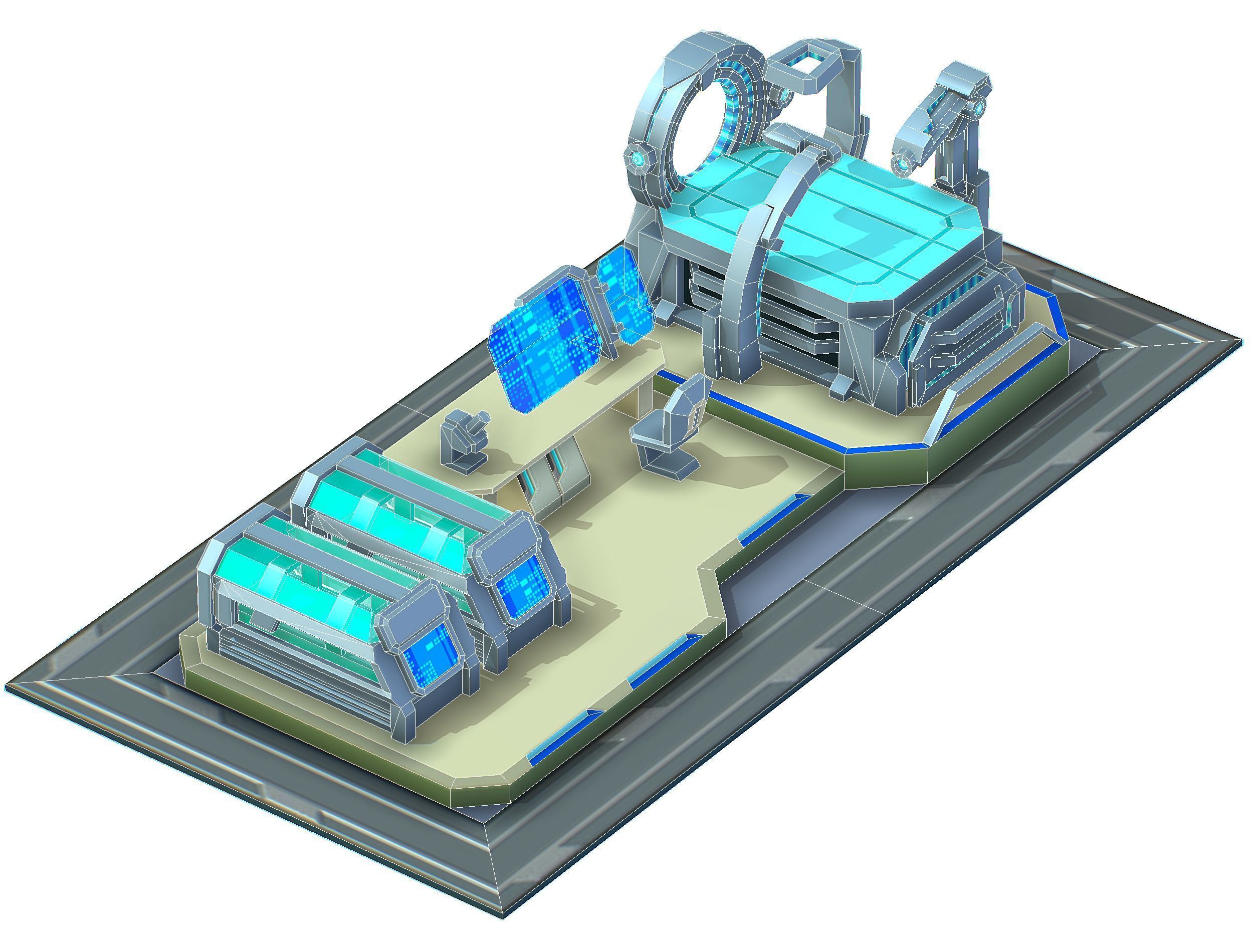 isometrical medical room hospital 02 Low-poly 3D model_22