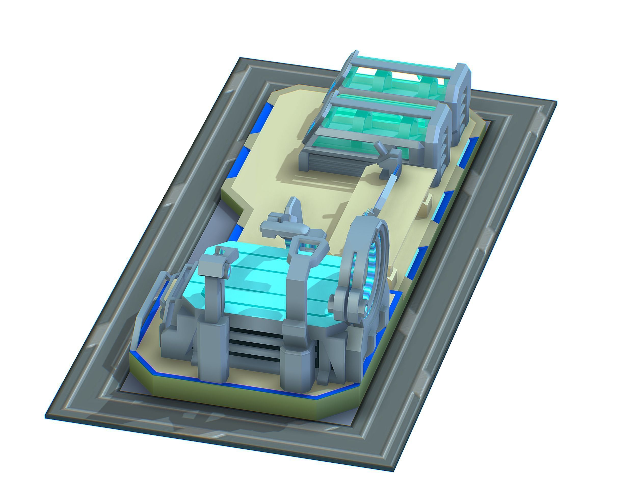 isometrical medical room hospital 02 Low-poly 3D model_12