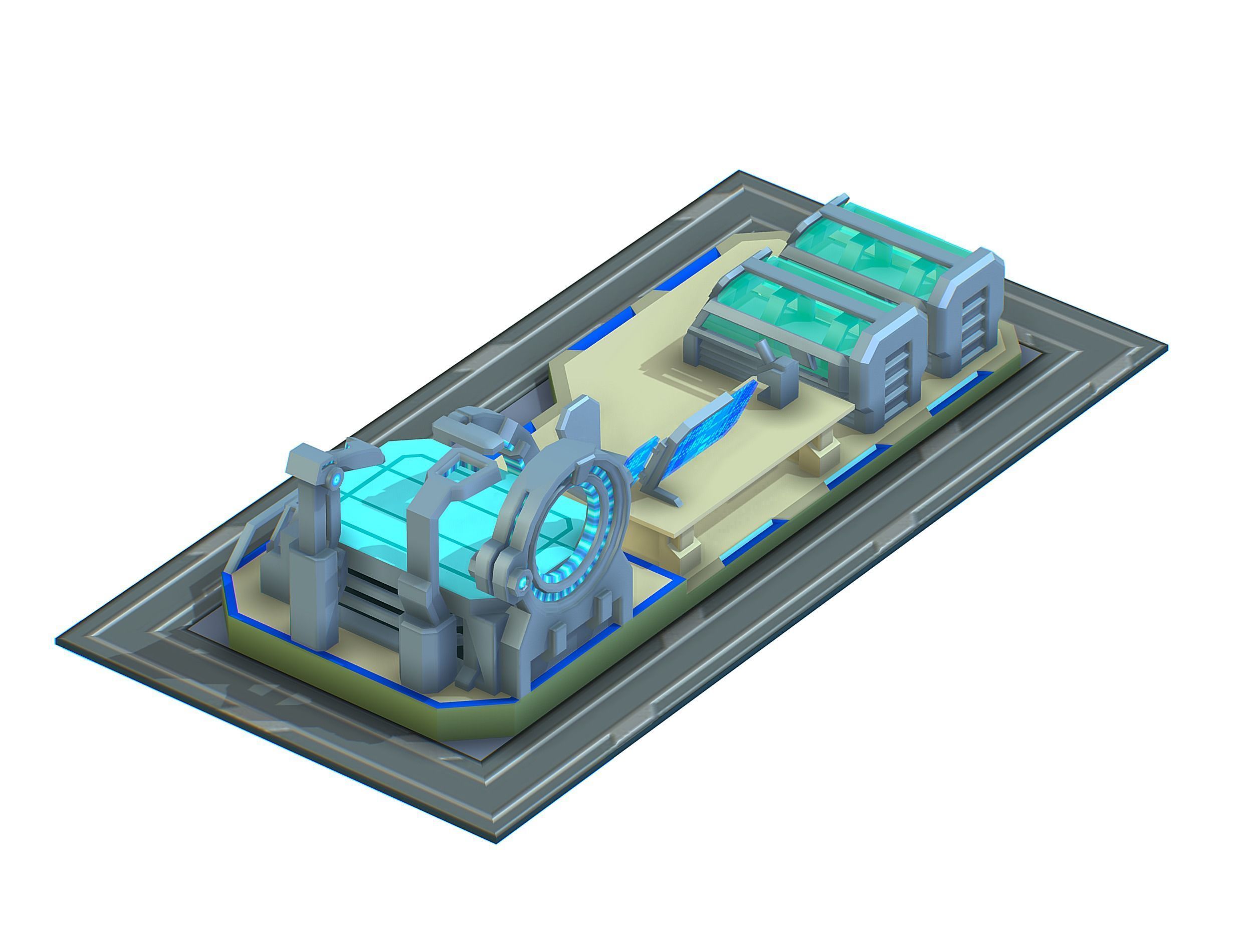 isometrical medical room hospital 02 Low-poly 3D model_11