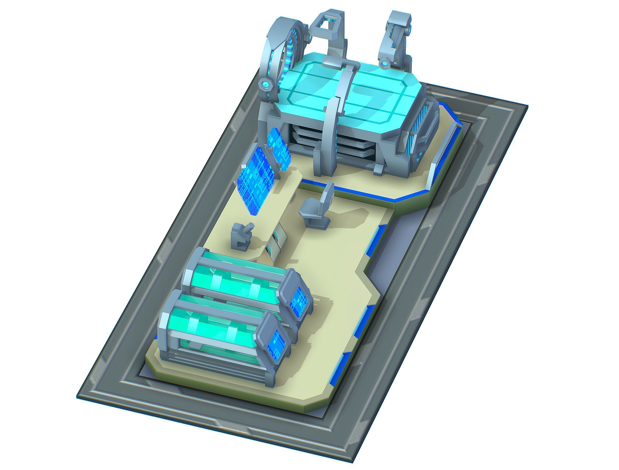 isometrical medical room hospital 02 Low-poly 3D model_3