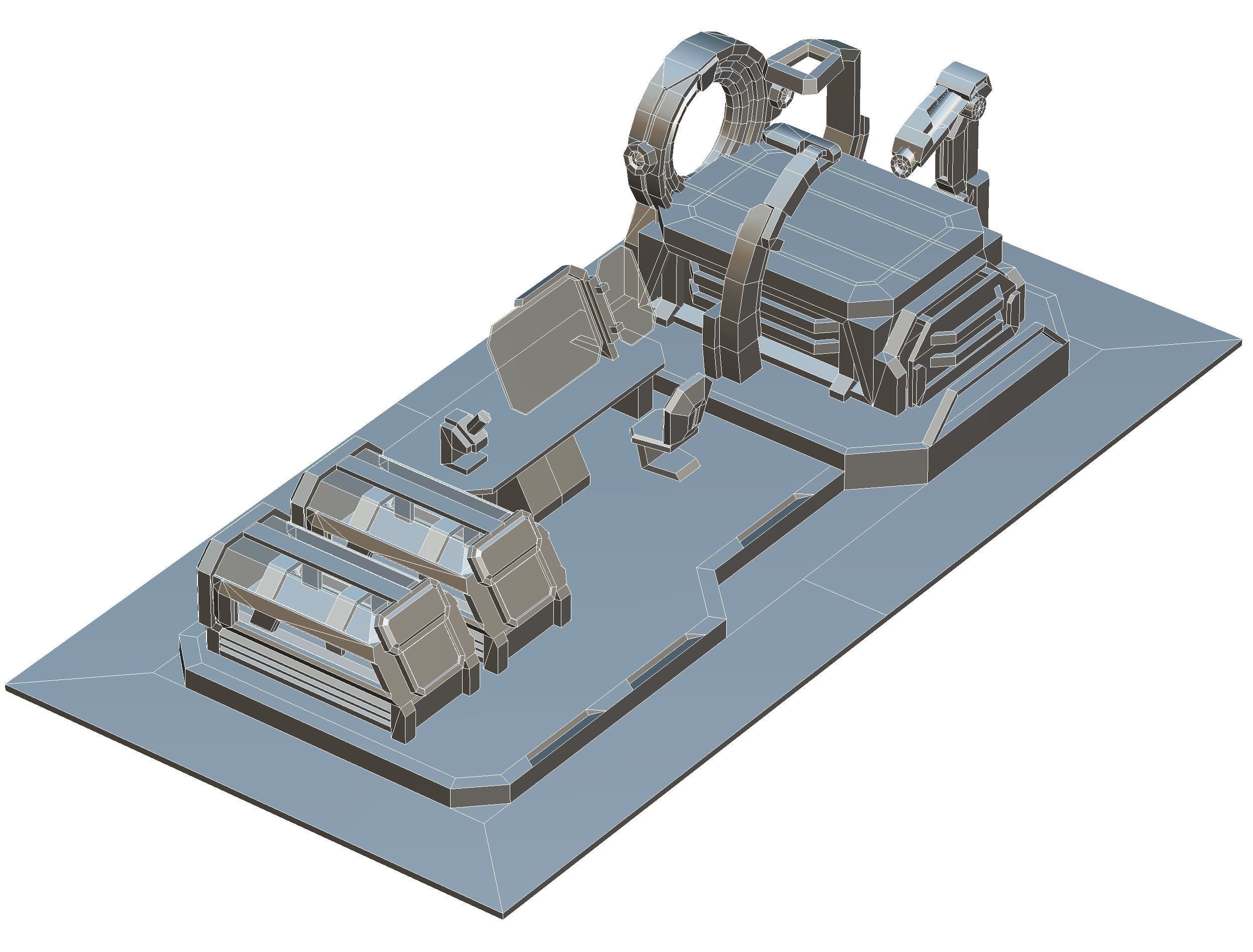 isometrical medical room hospital 02 Low-poly 3D model_23