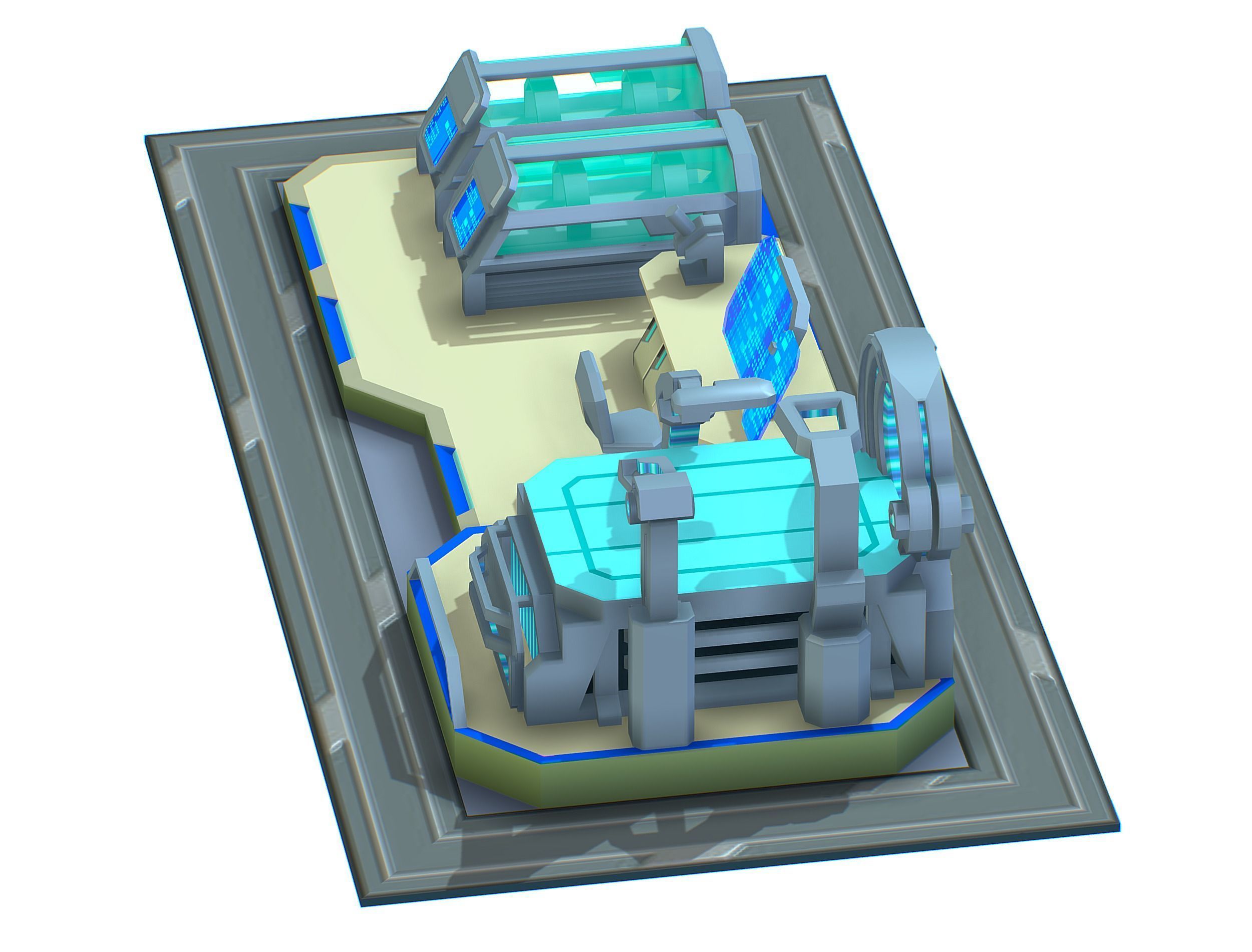 isometrical medical room hospital 02 Low-poly 3D model_13