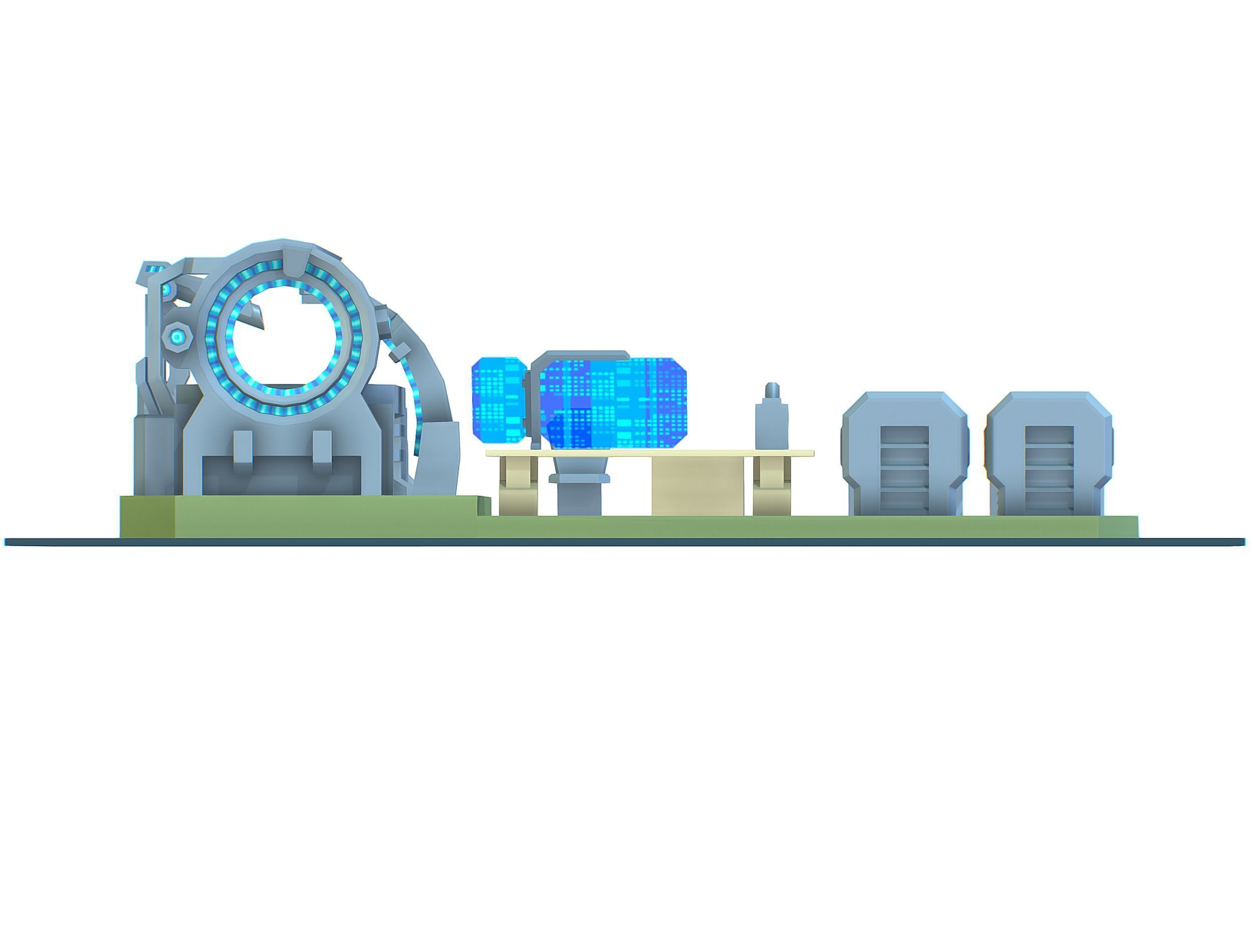 isometrical medical room hospital 02 Low-poly 3D model_20