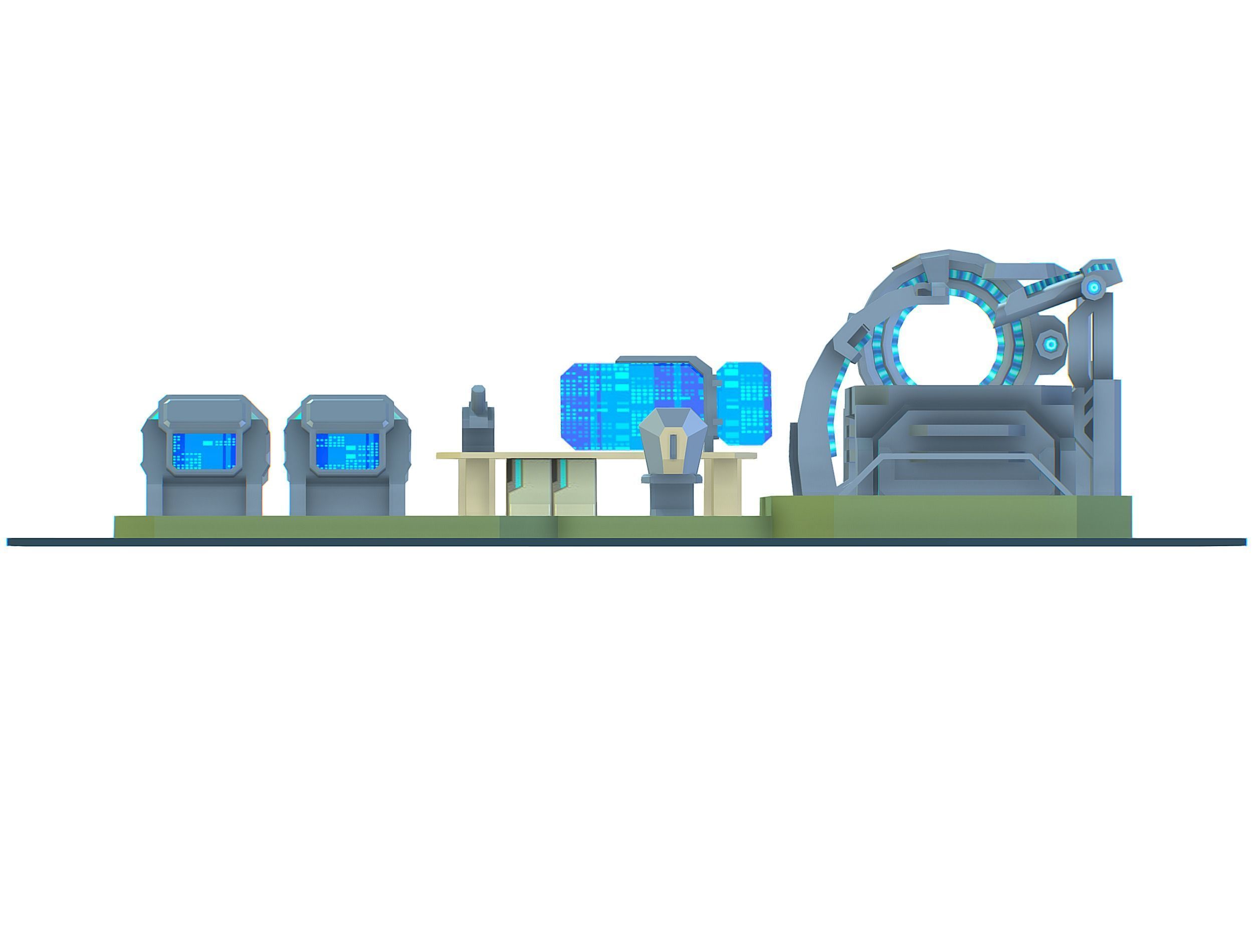 isometrical medical room hospital 02 Low-poly 3D model_18