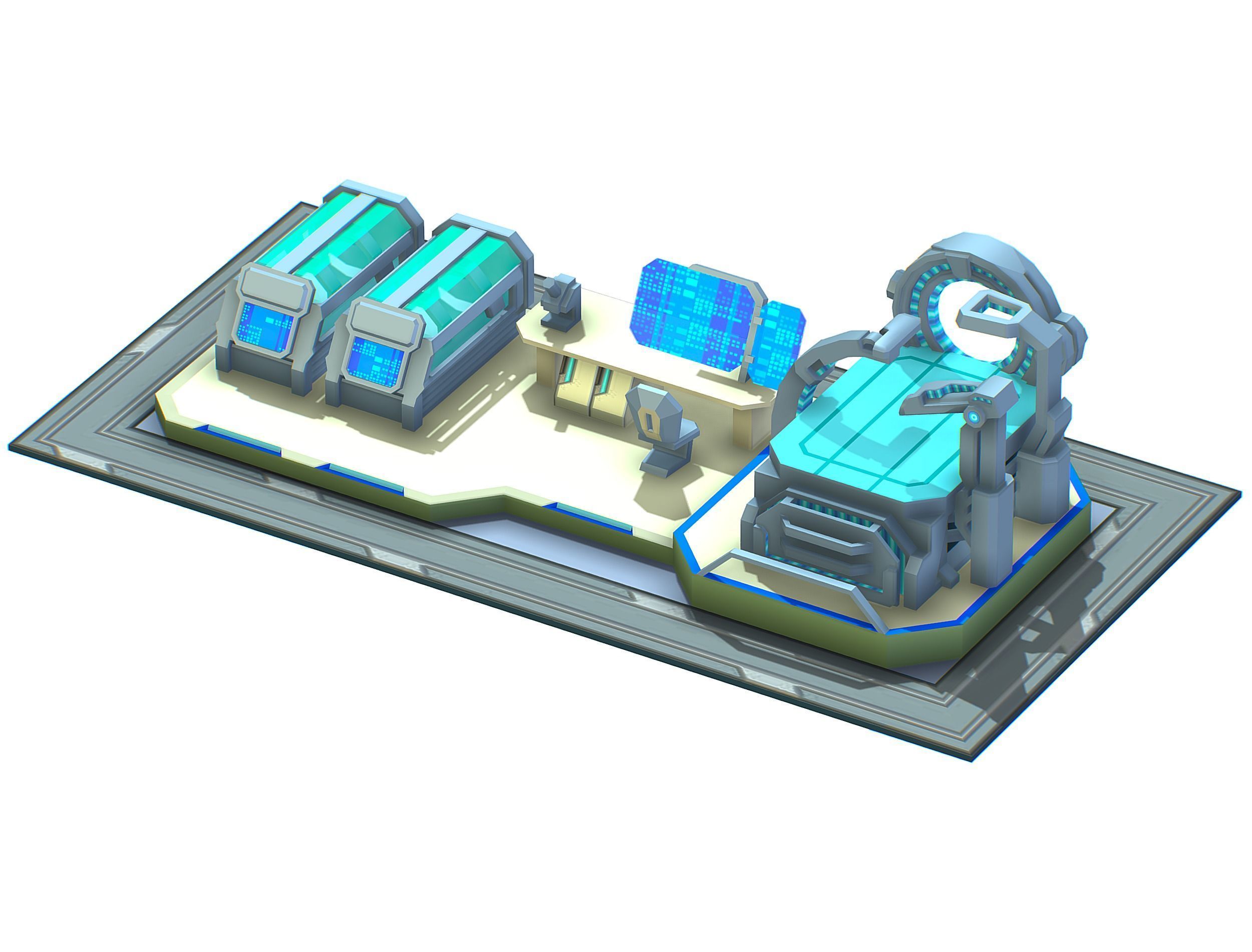 isometrical medical room hospital 02 Low-poly 3D model_15