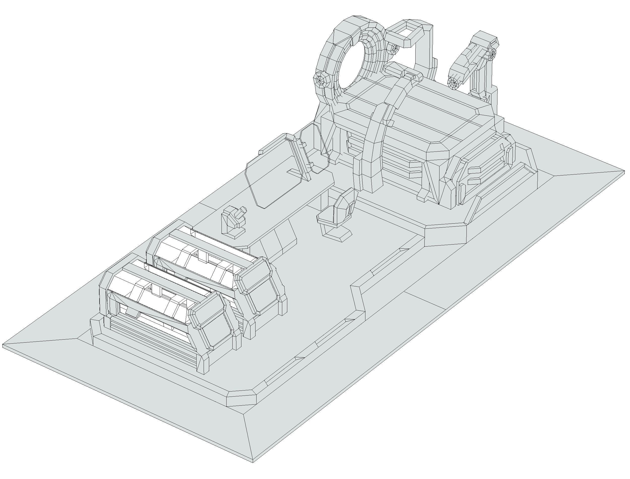isometrical medical room hospital 02 Low-poly 3D model_24
