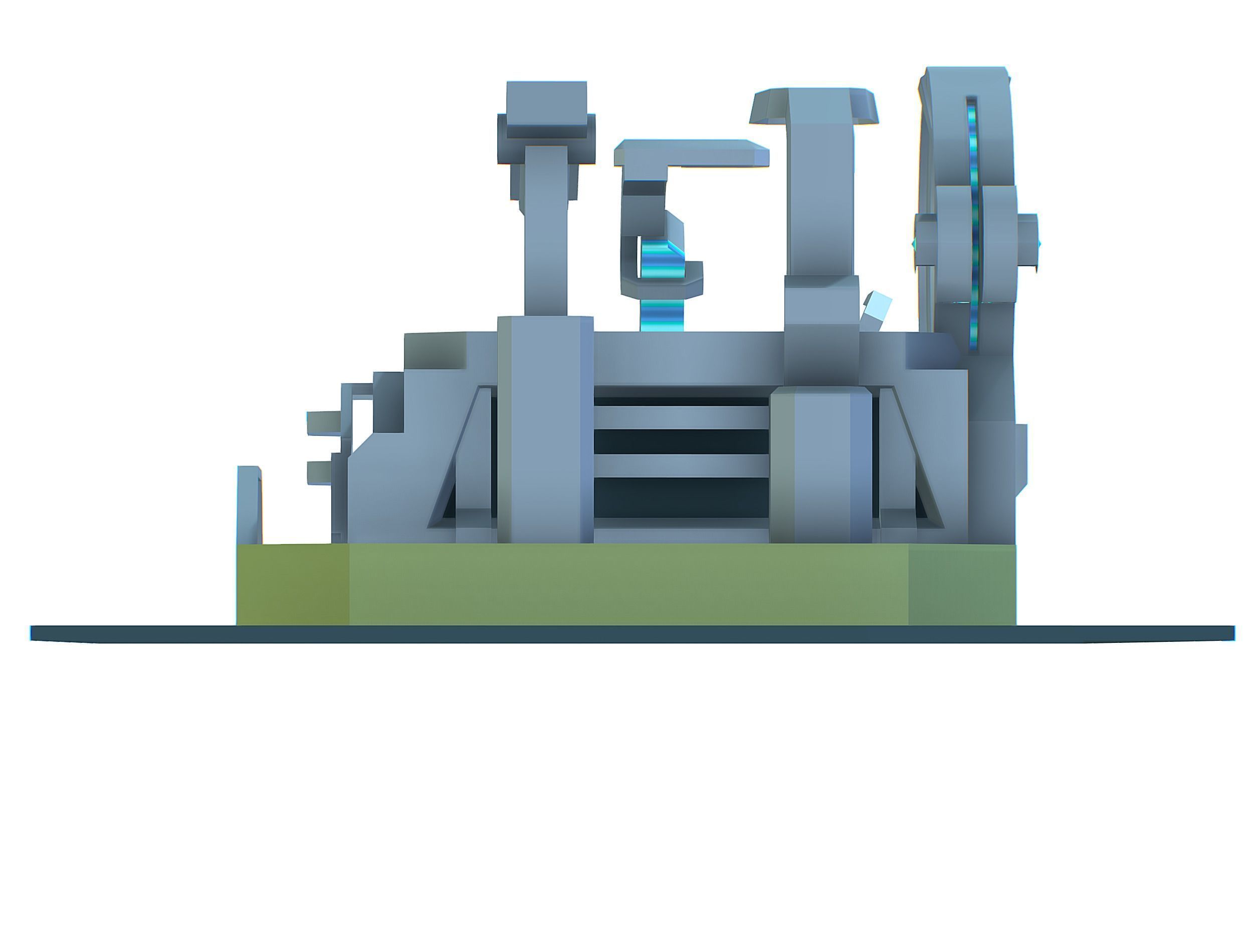 isometrical medical room hospital 02 Low-poly 3D model_21