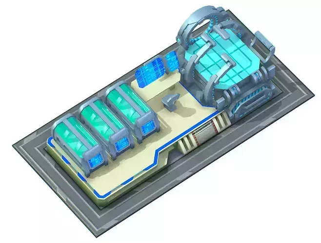 isometrical medical room hospital 03