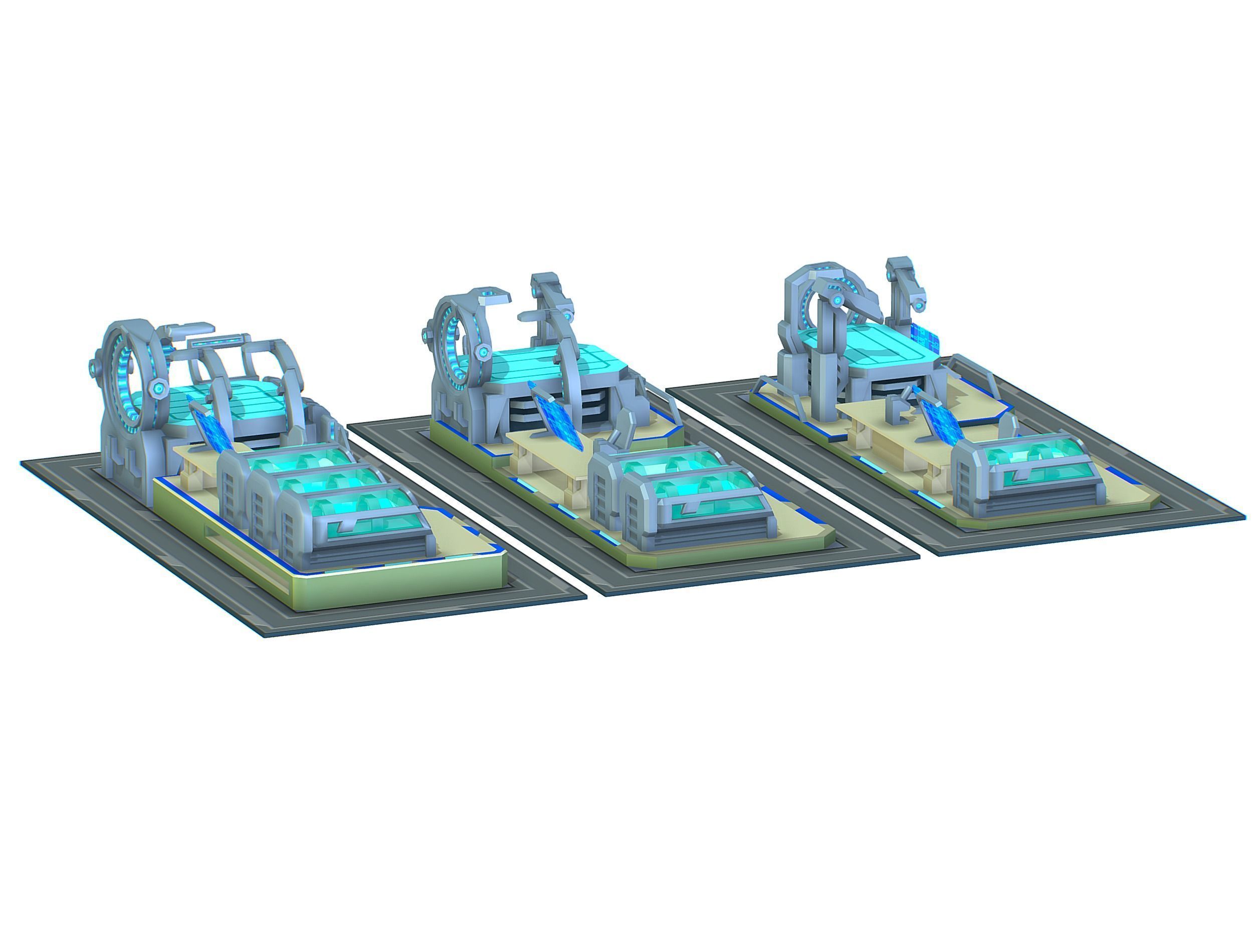 isometrical medical room hospital 03  Low-poly 3D model_8