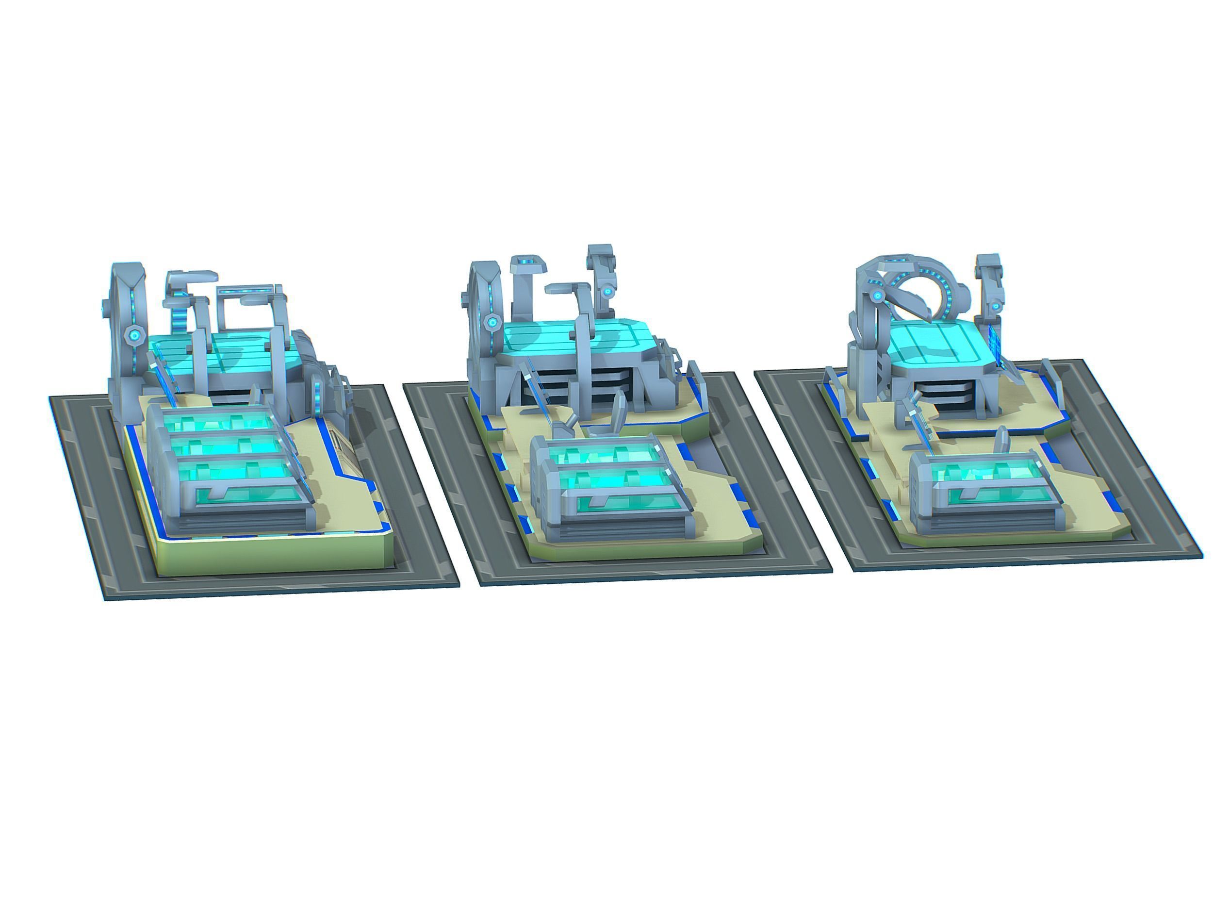 isometrical medical room hospital 03  Low-poly 3D model_7